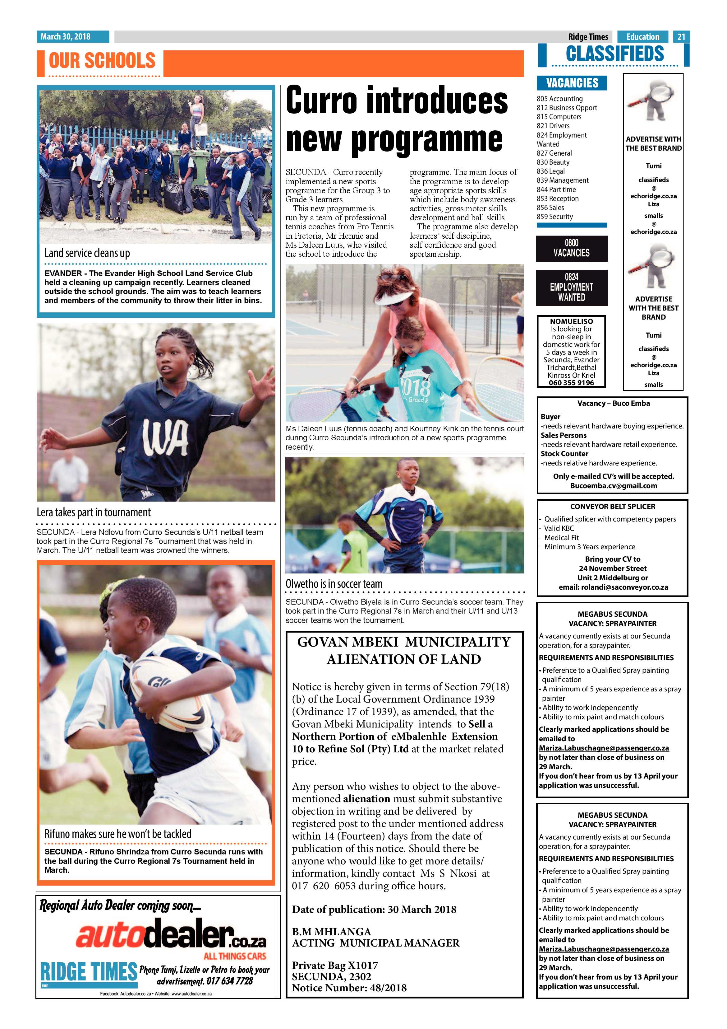 Ridge Times 30 March 2018 page 23