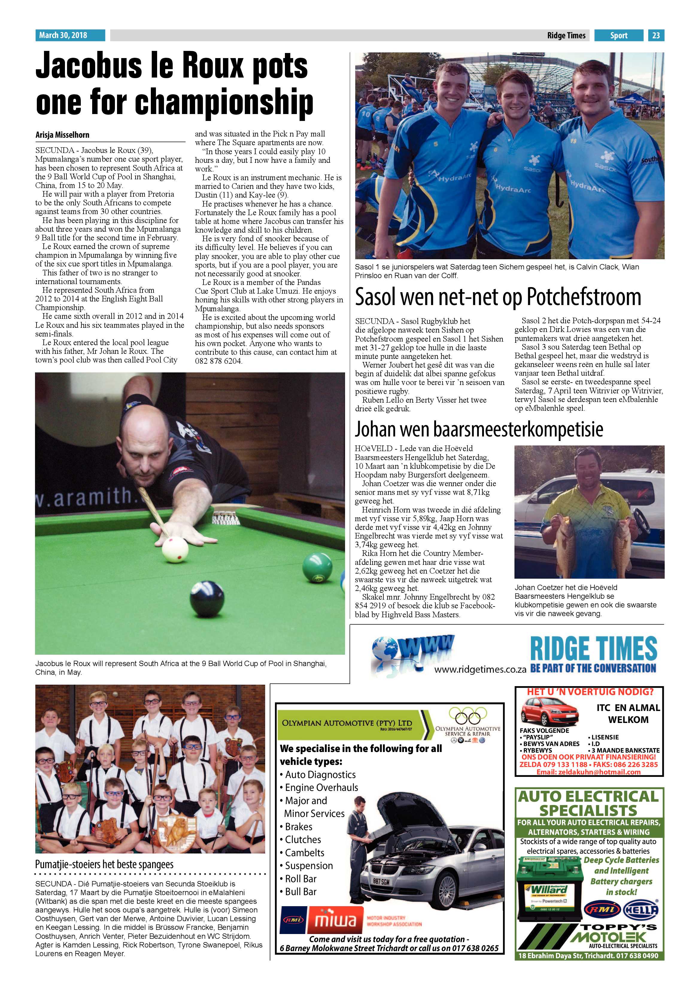 Ridge Times 30 March 2018 page 25