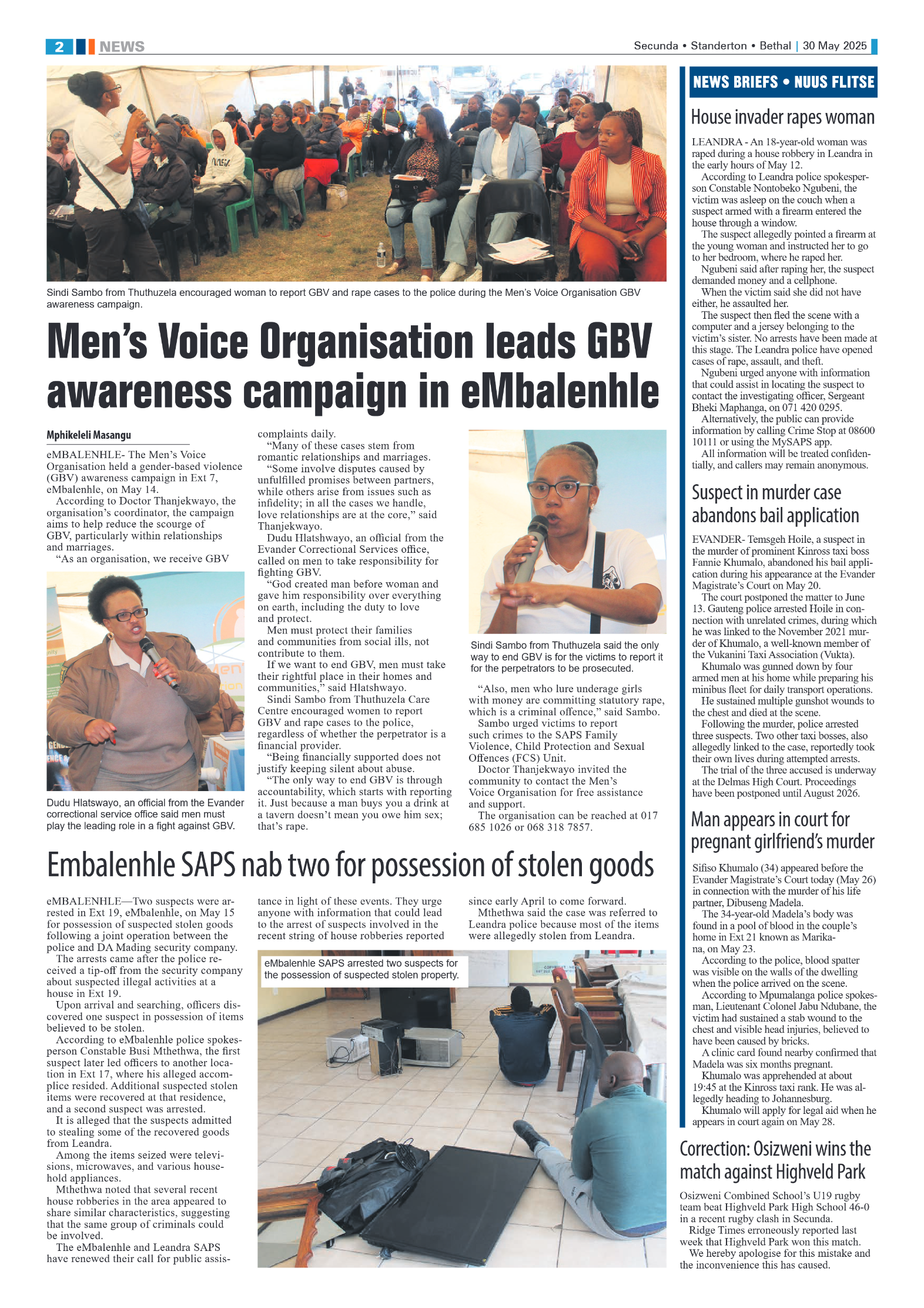 Ridge Times 30 May 2025 page 2