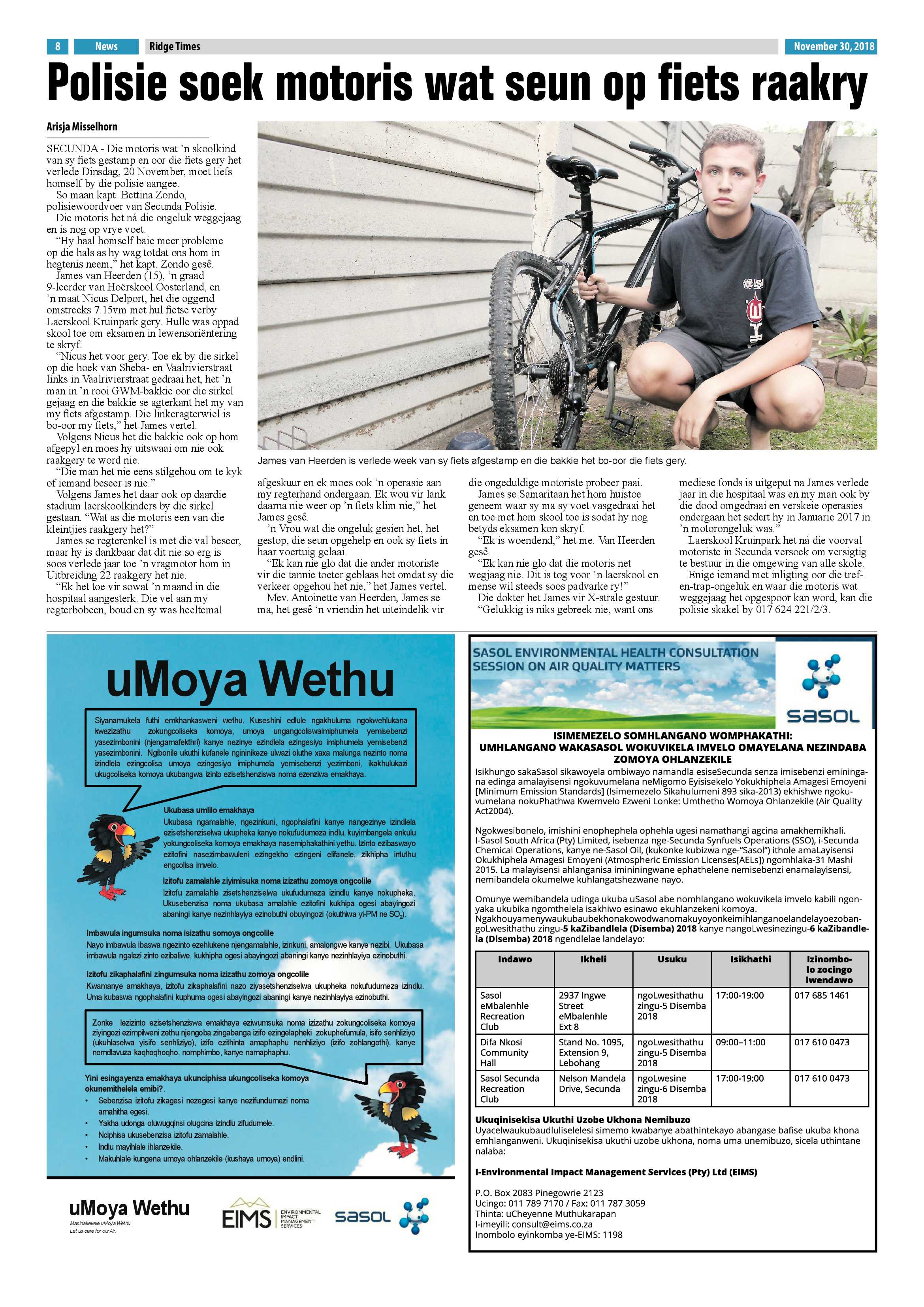 Ridge Times 30 November 2018 page 10