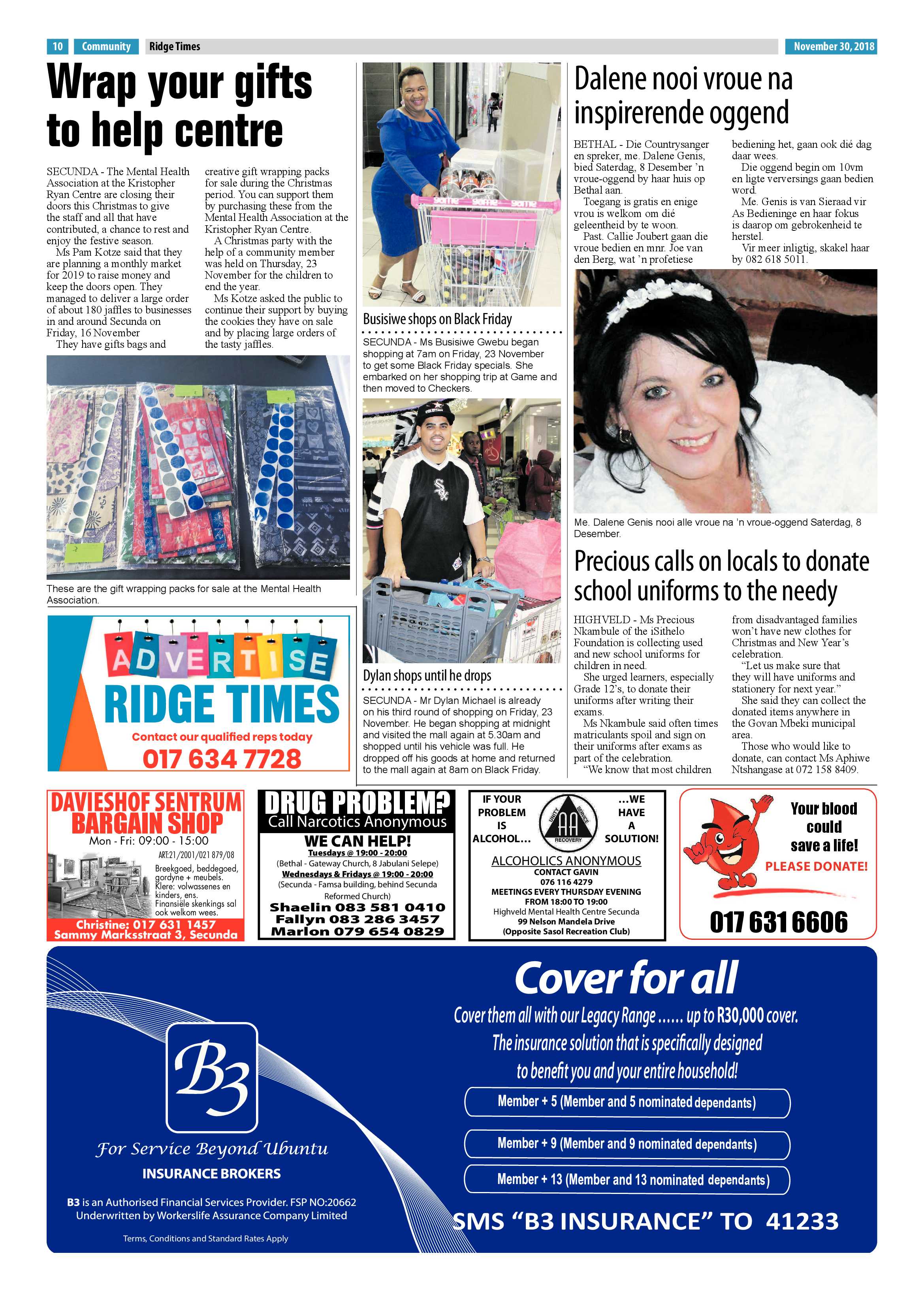 Ridge Times 30 November 2018 page 12