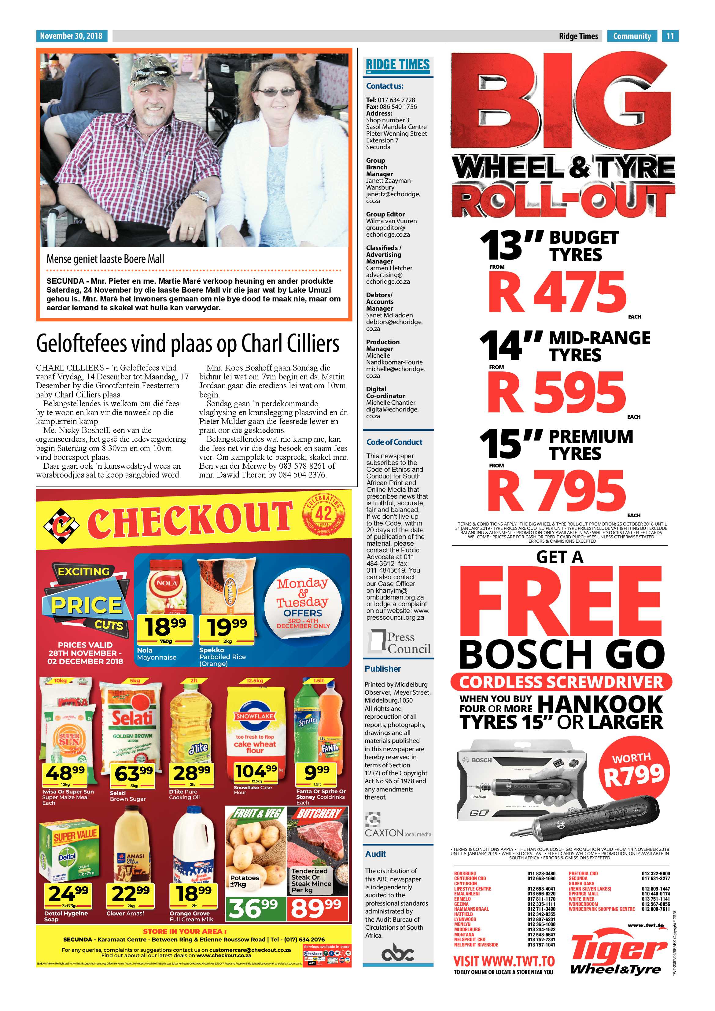 Ridge Times 30 November 2018 page 13