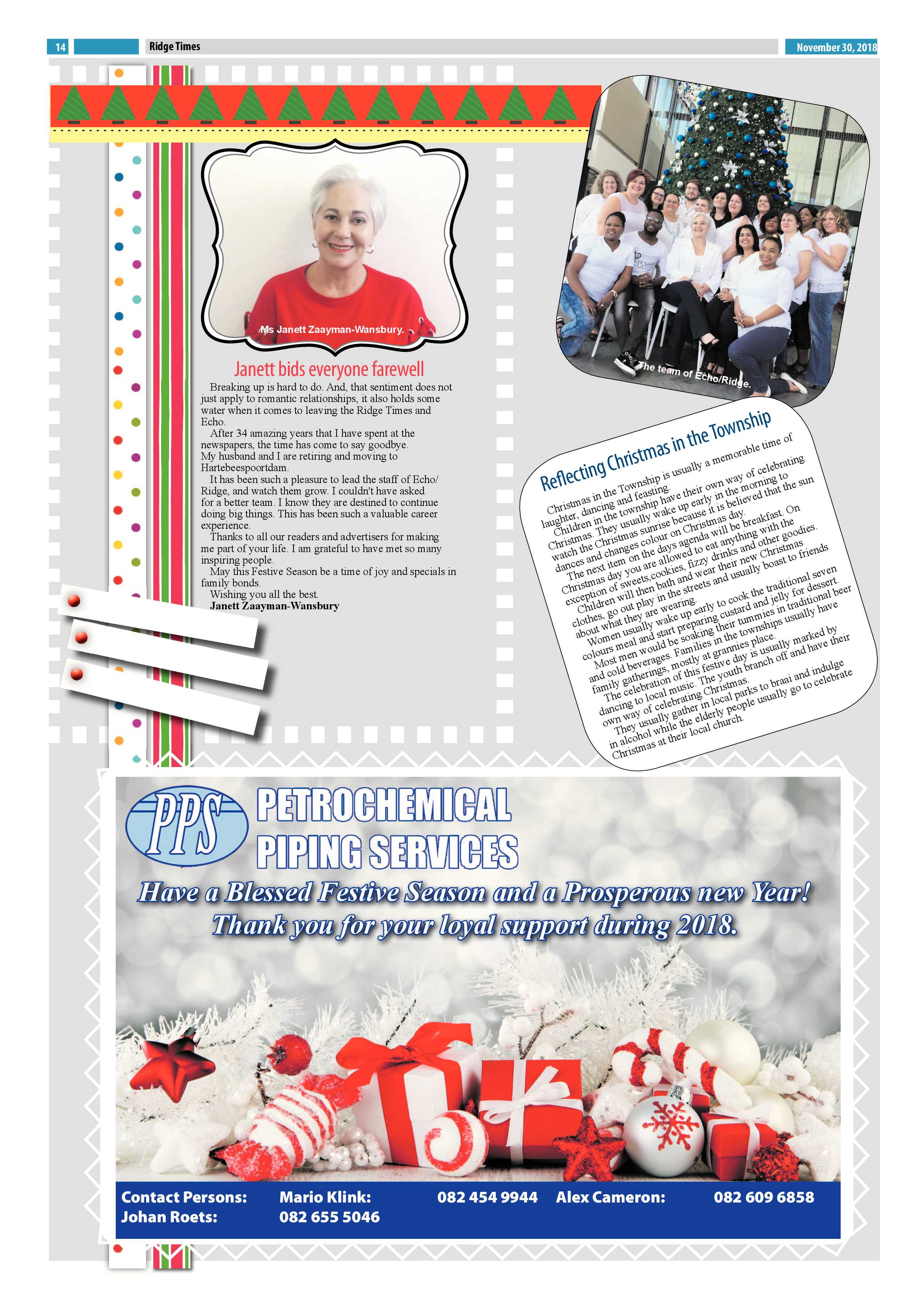 Ridge Times 30 November 2018 page 16