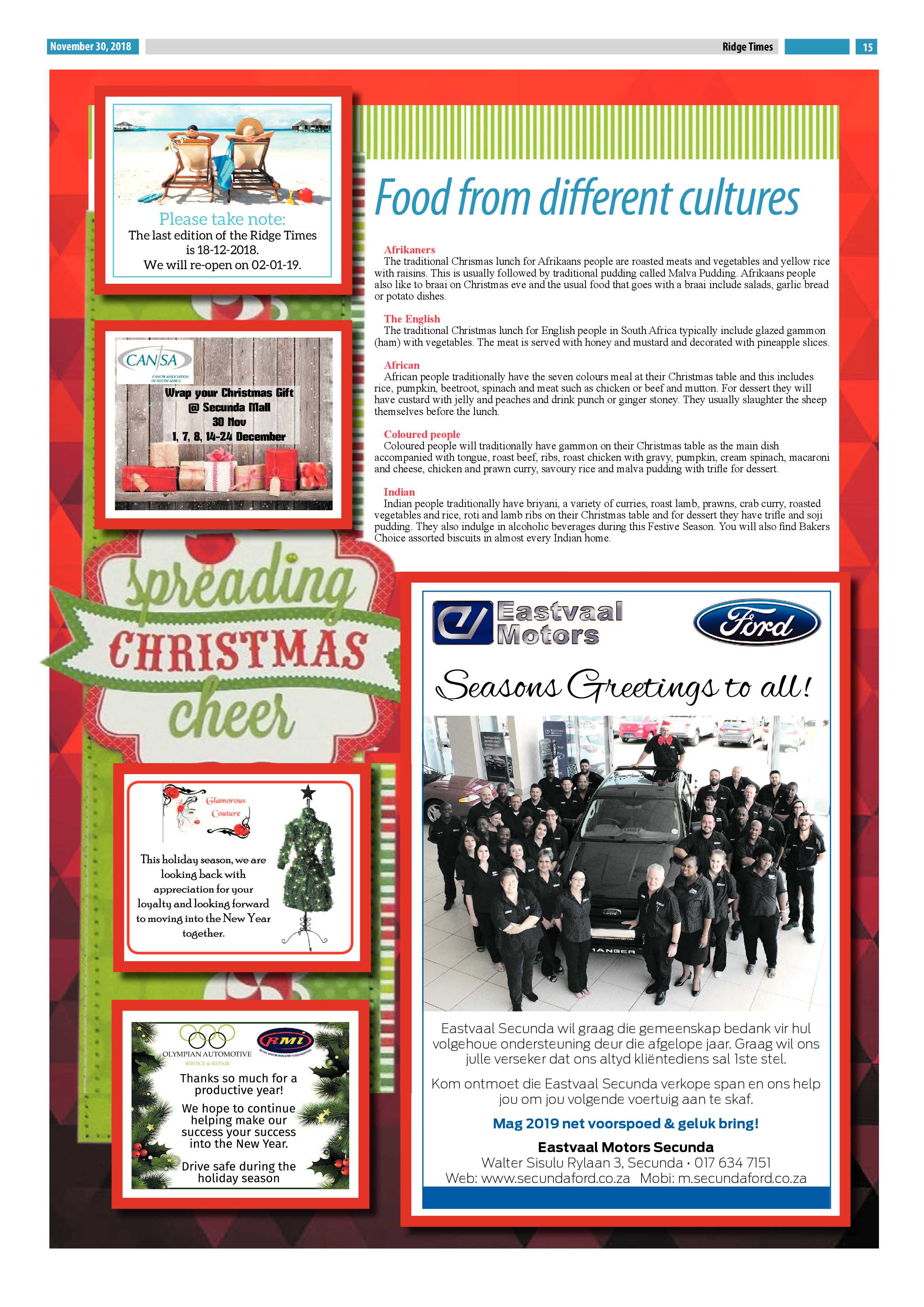 Ridge Times 30 November 2018 page 17
