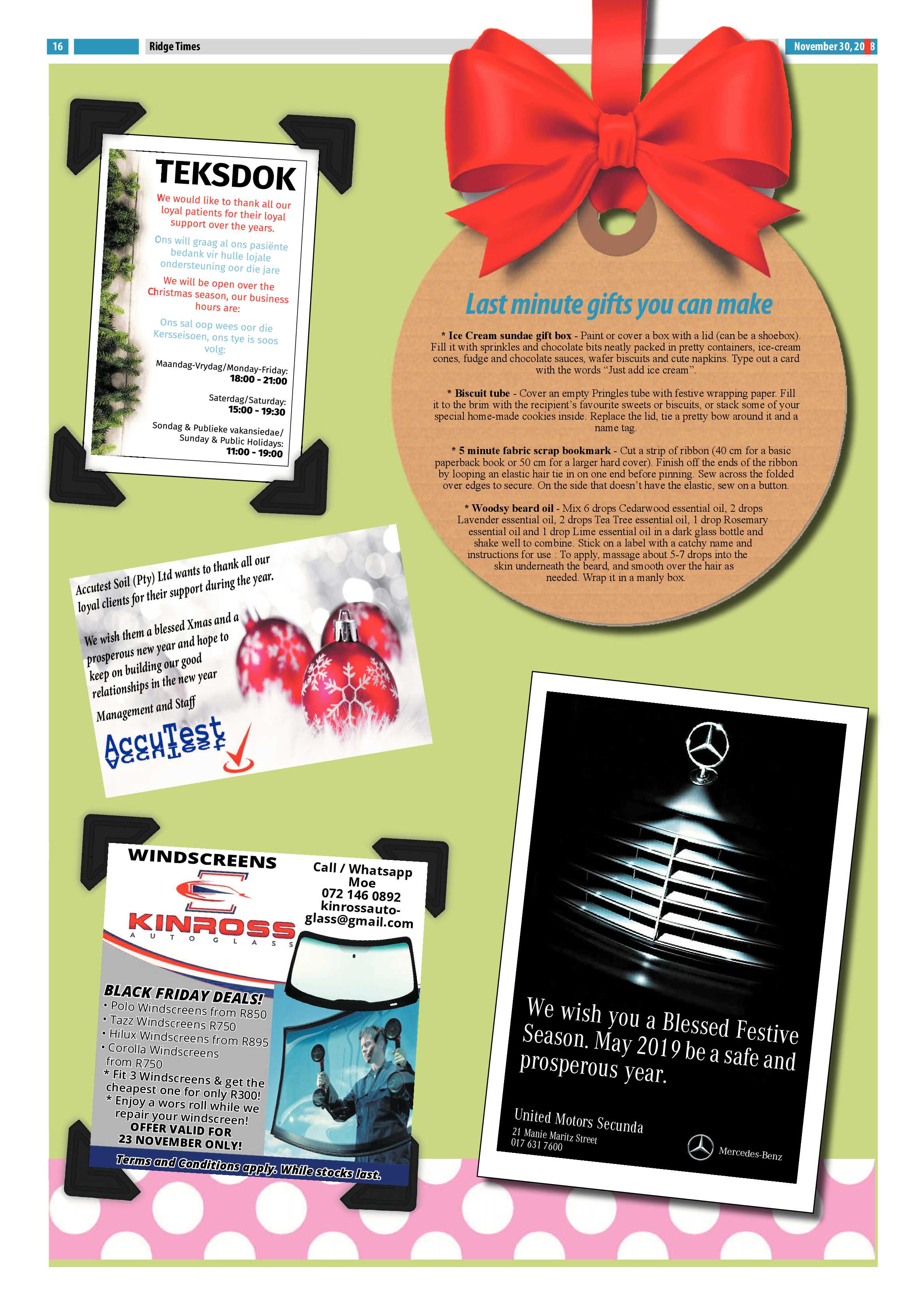 Ridge Times 30 November 2018 page 18