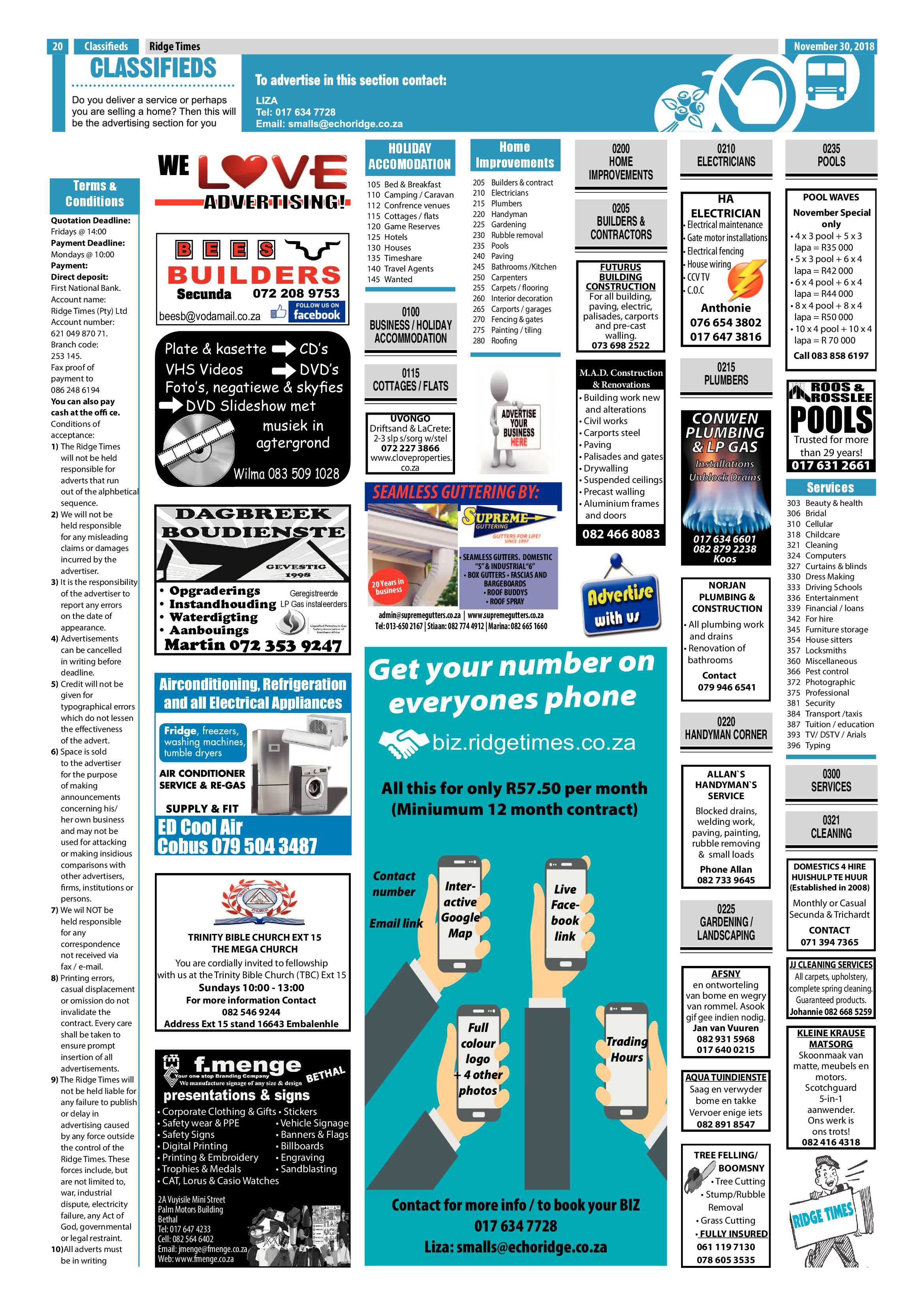 Ridge Times 30 November 2018 page 22