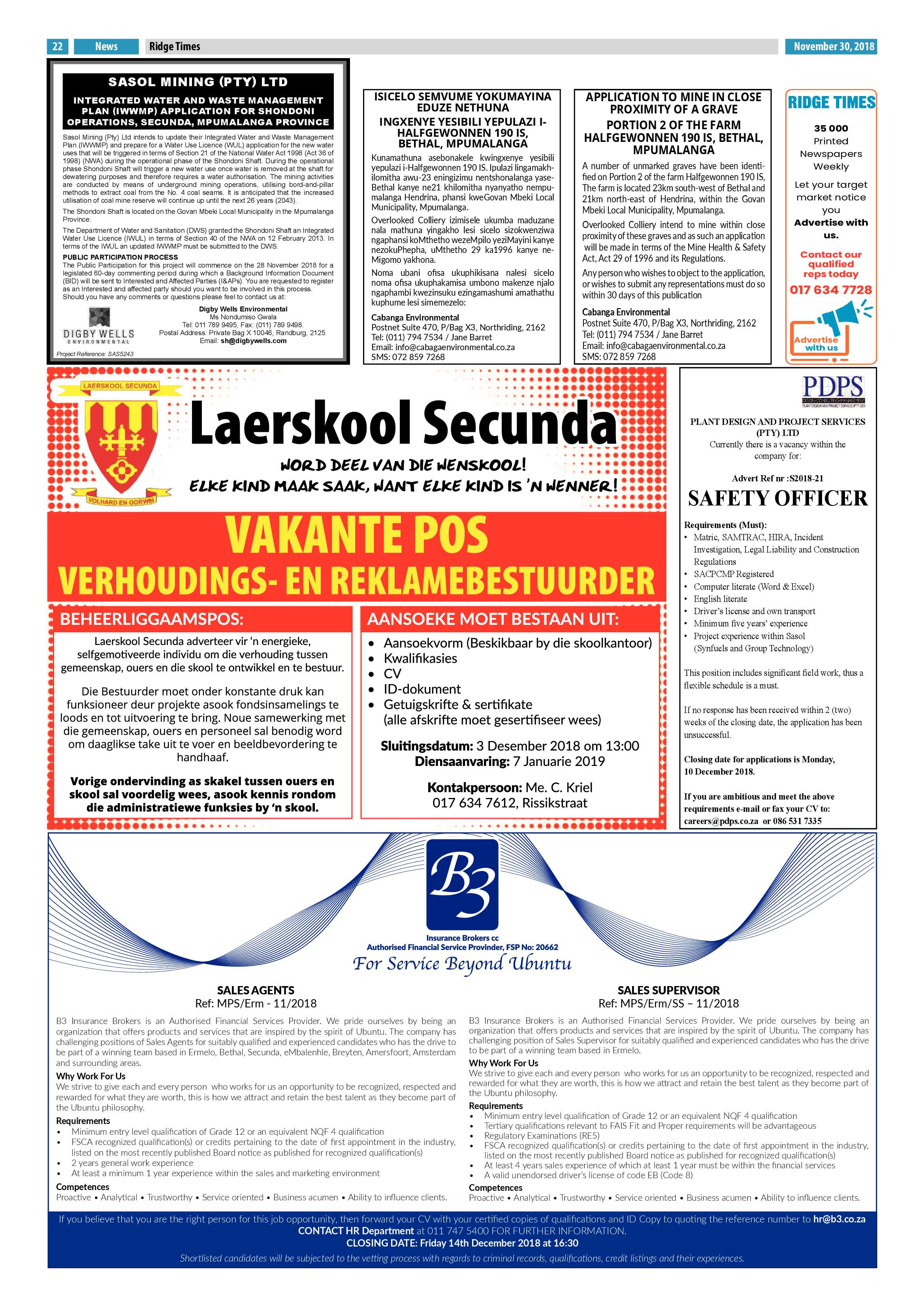 Ridge Times 30 November 2018 page 24