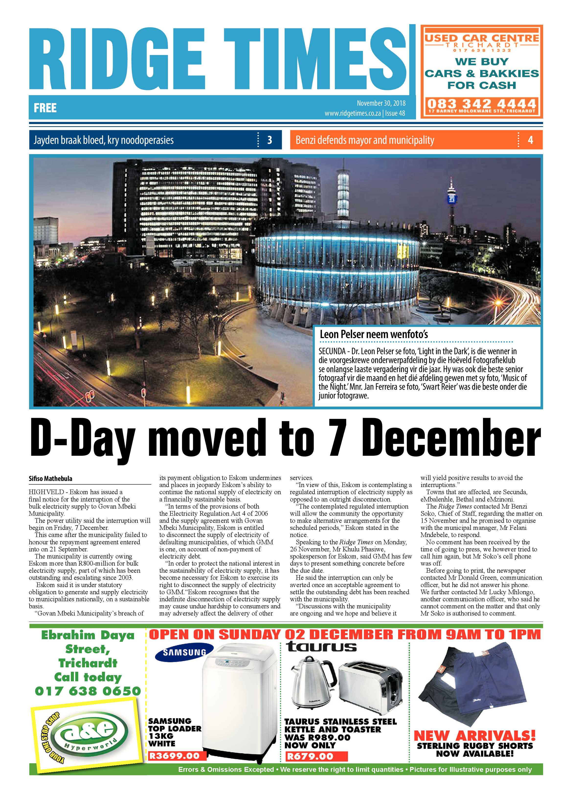 Ridge Times 30 November 2018 page 3