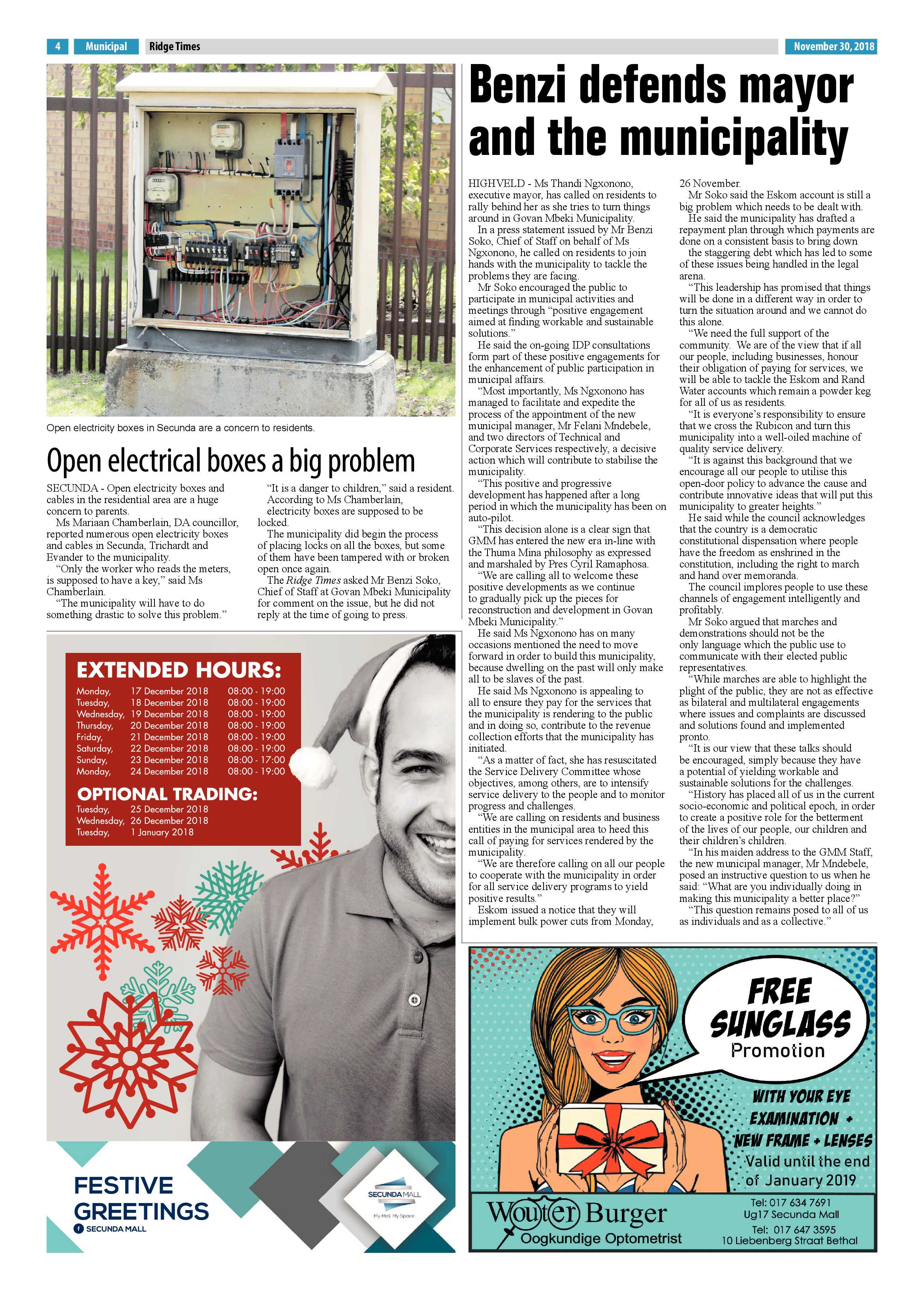 Ridge Times 30 November 2018 page 6