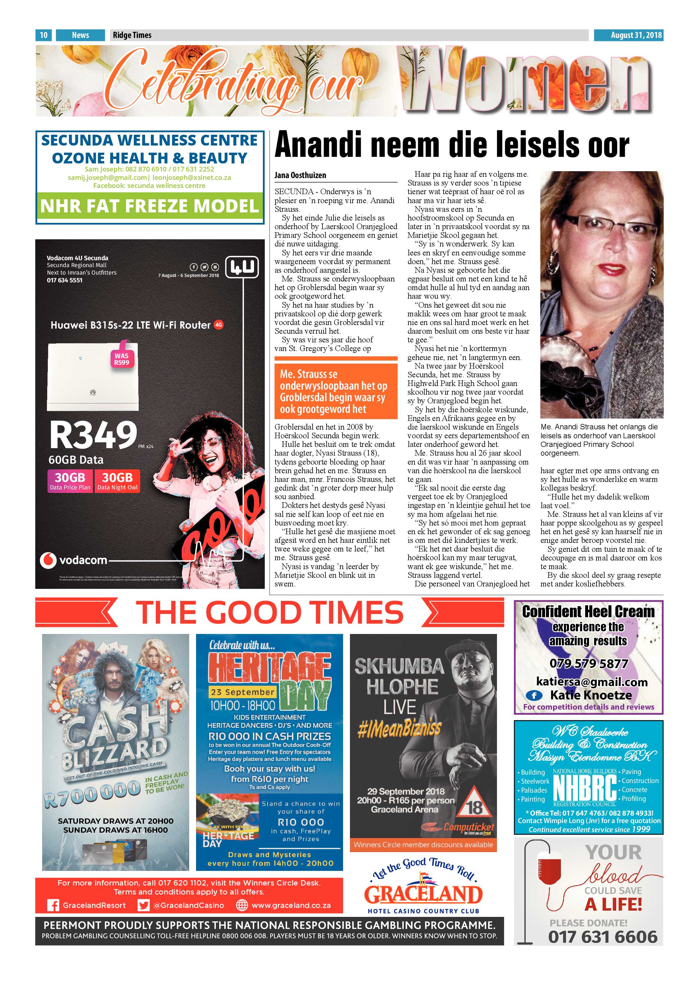 Ridge Times 31 August 2018 page 10