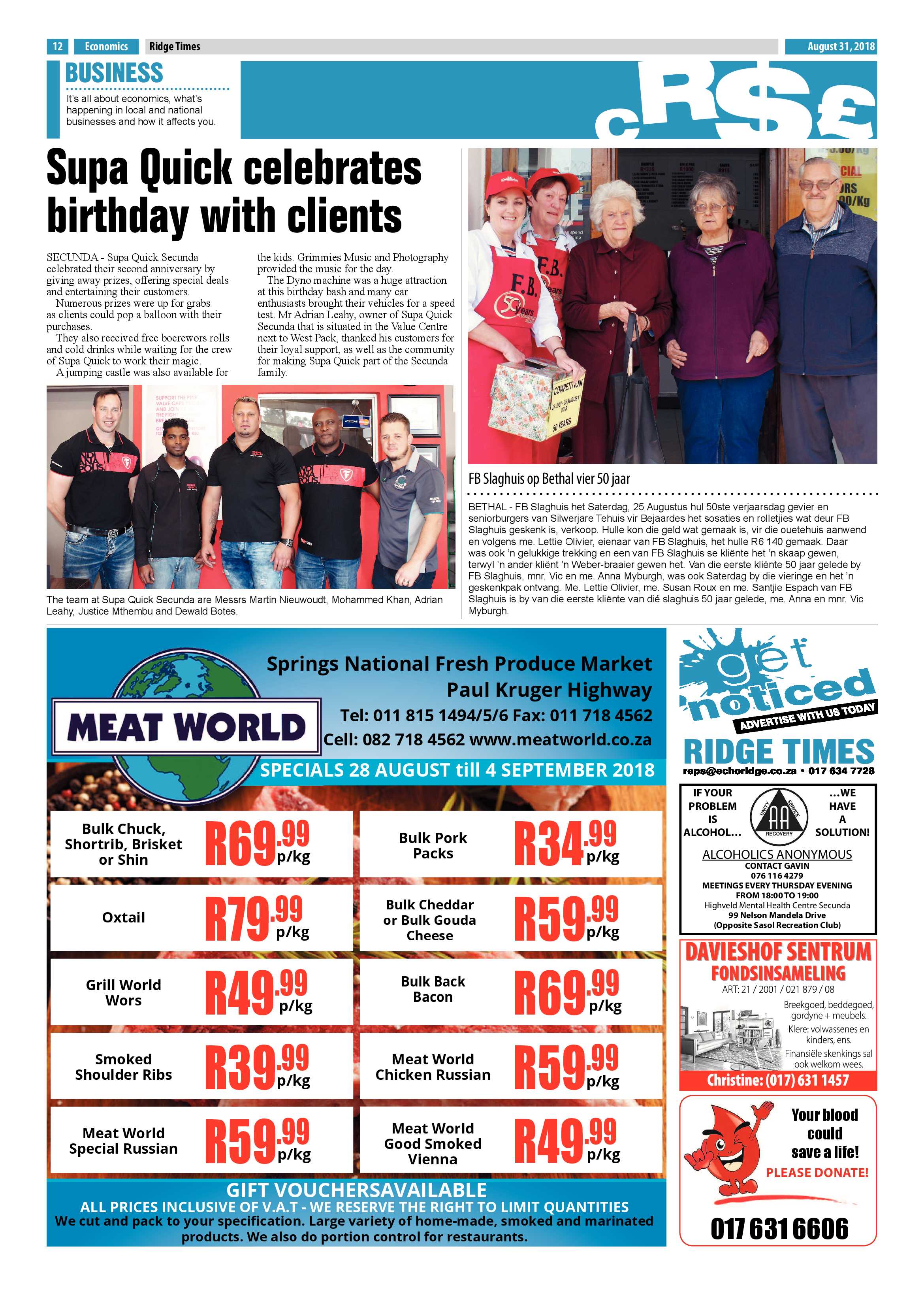 Ridge Times 31 August 2018 page 12