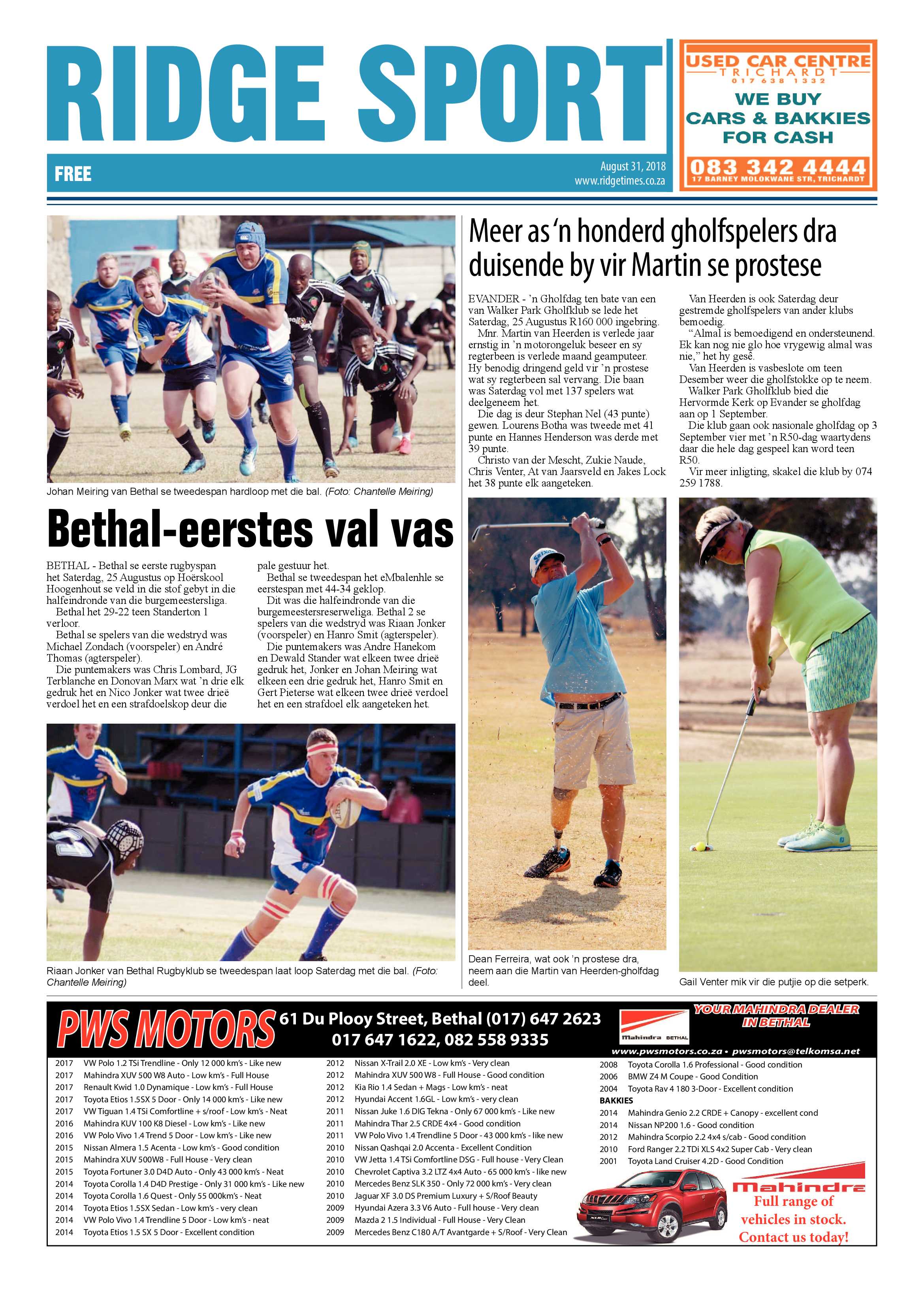 Ridge Times 31 August 2018 page 20