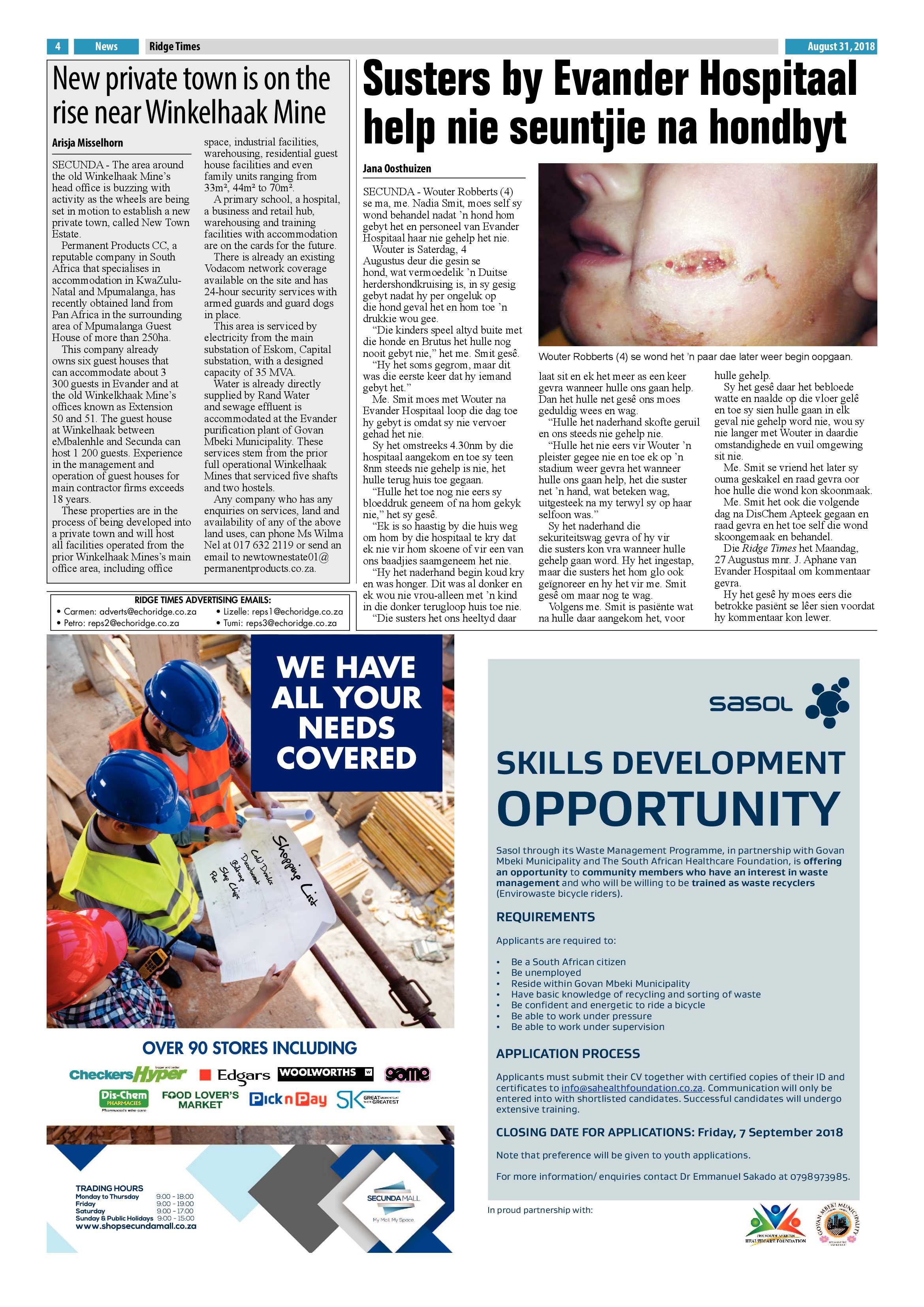 Ridge Times 31 August 2018 page 4