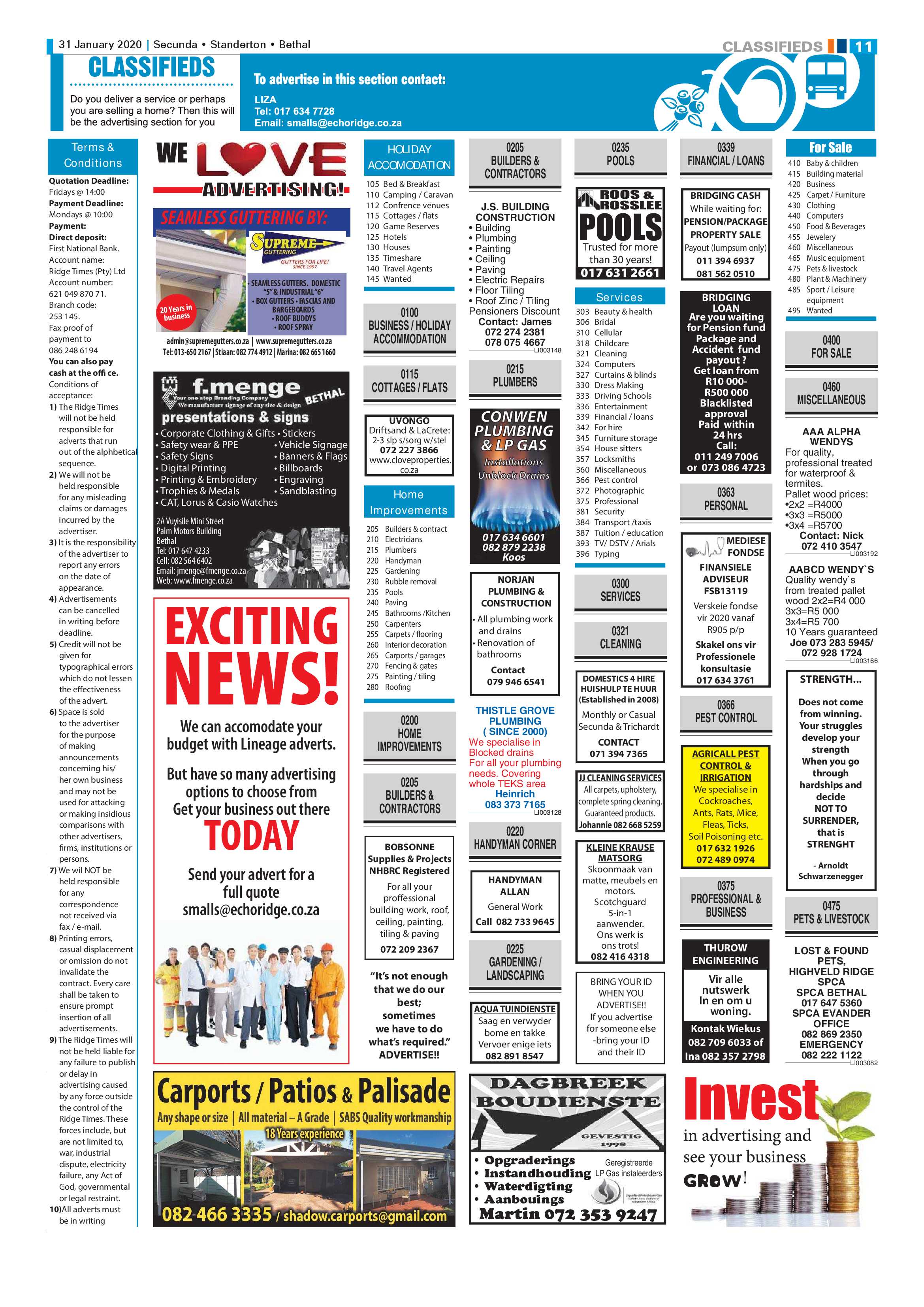 Ridge Times 31 January 2020 page 11