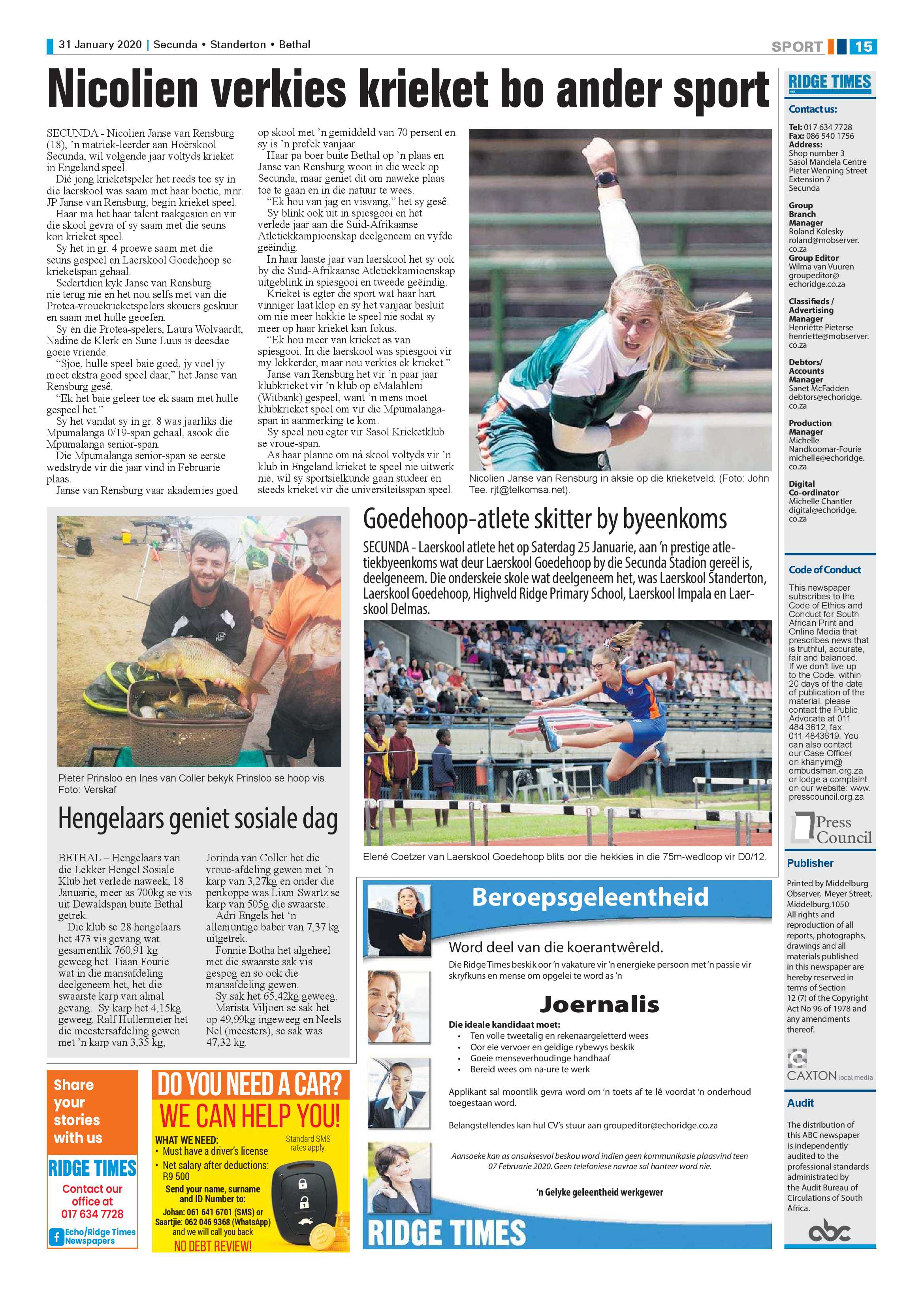 Ridge Times 31 January 2020 page 15