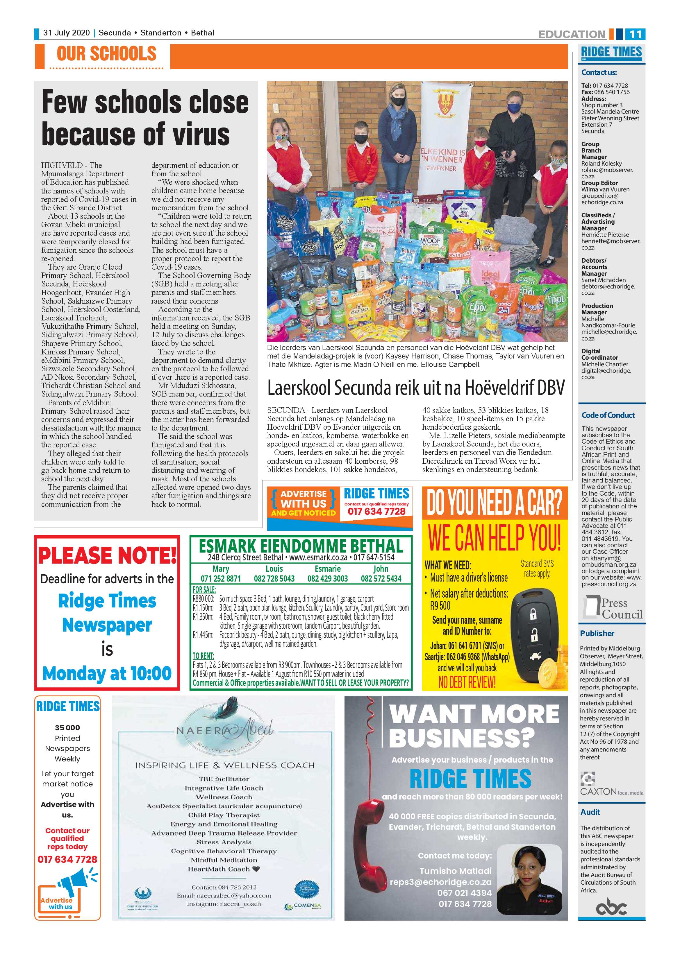 Ridge Times 31 July 2020 page 11