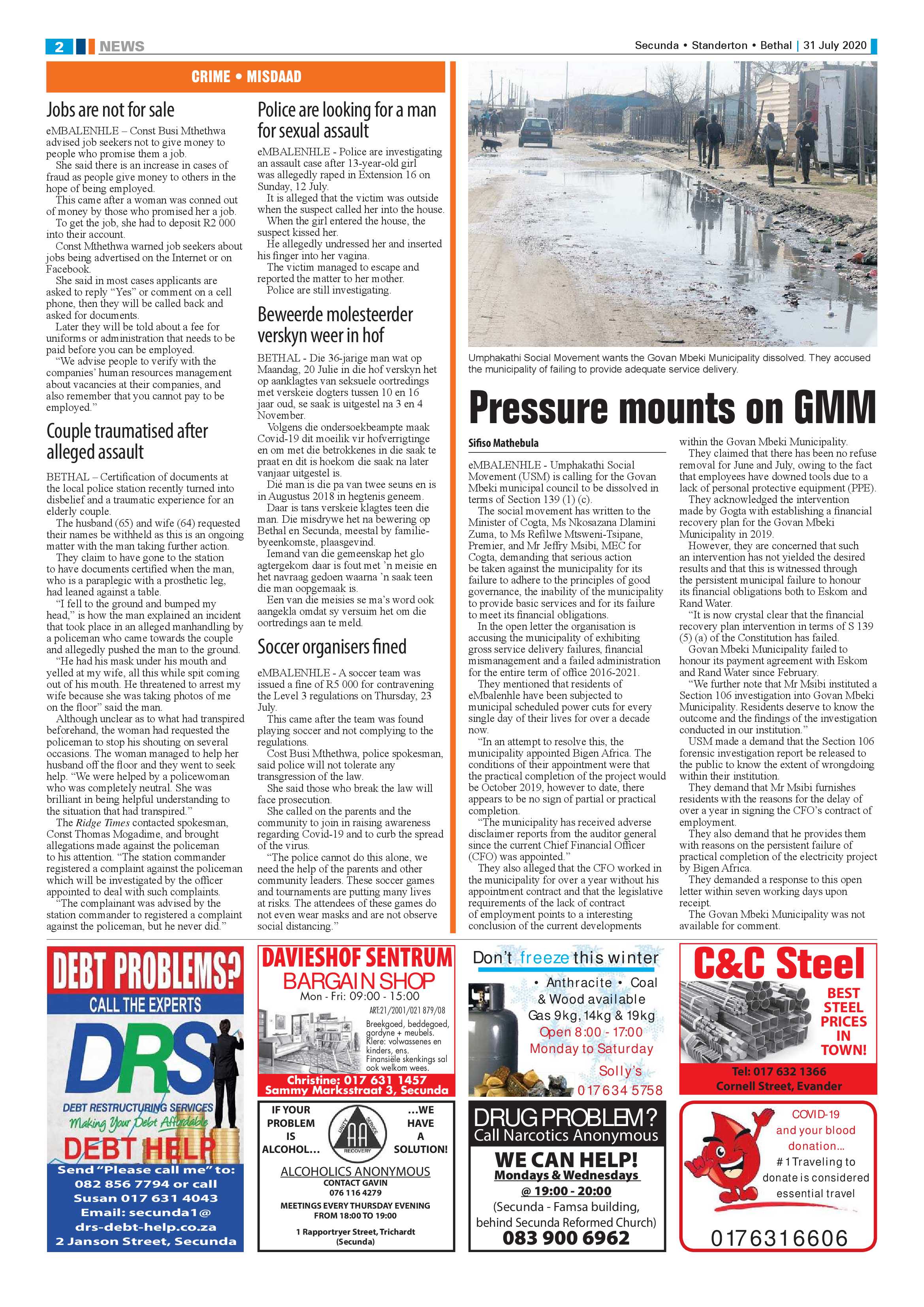 Ridge Times 31 July 2020 page 2