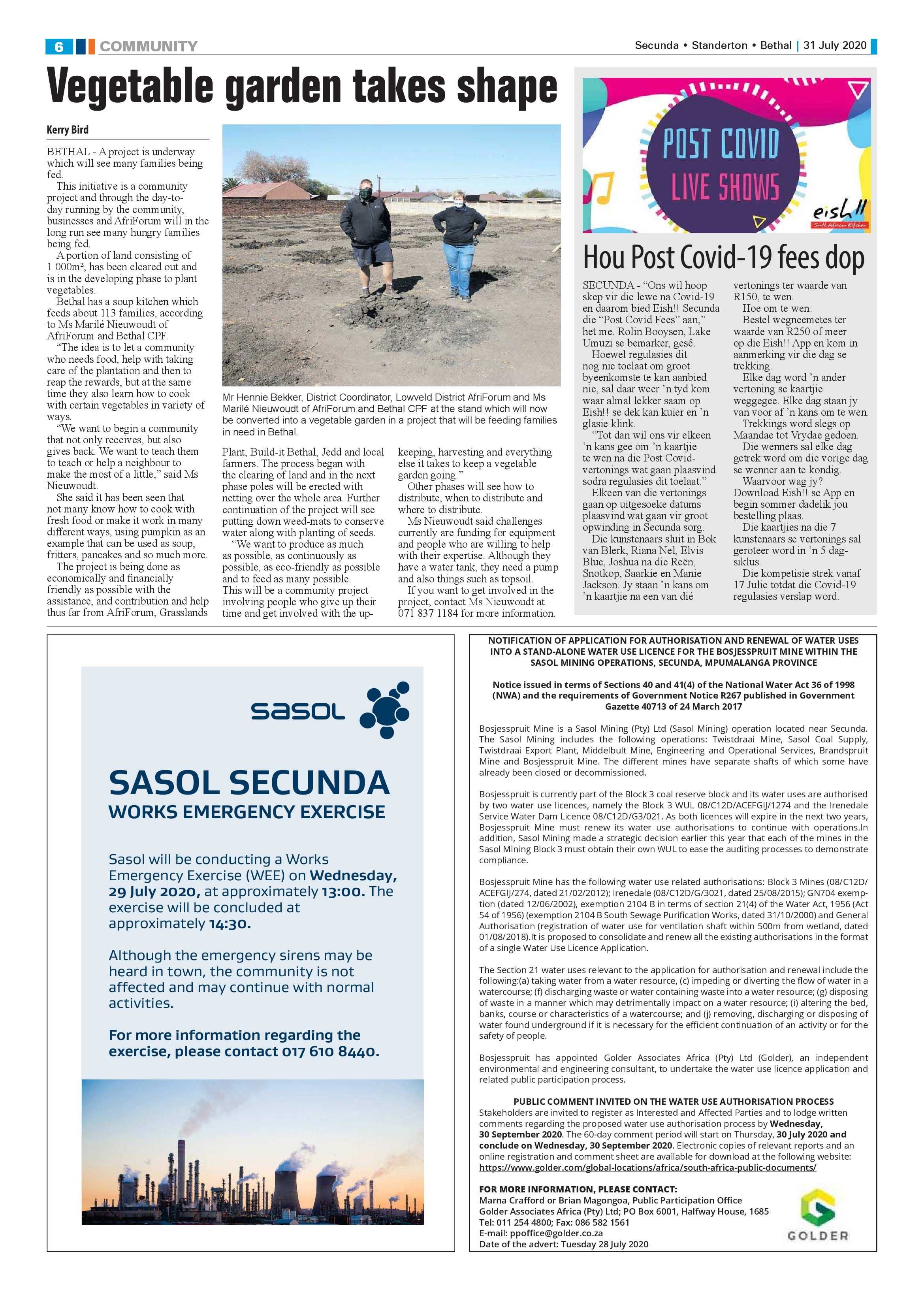 Ridge Times 31 July 2020 page 6