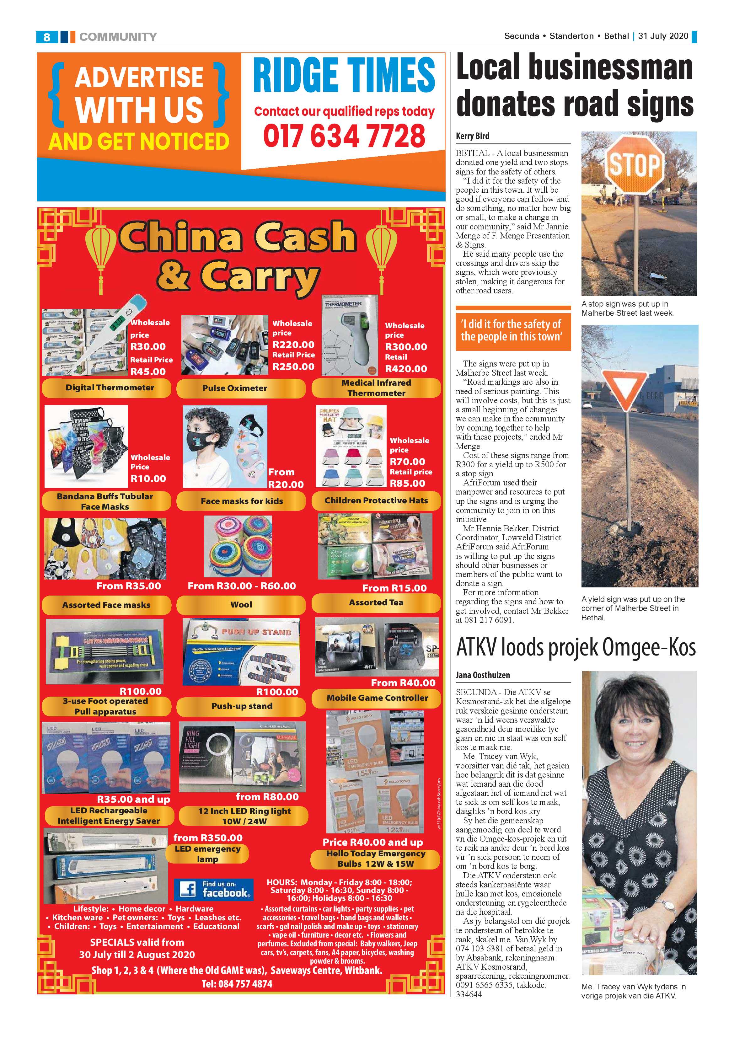 Ridge Times 31 July 2020 page 8