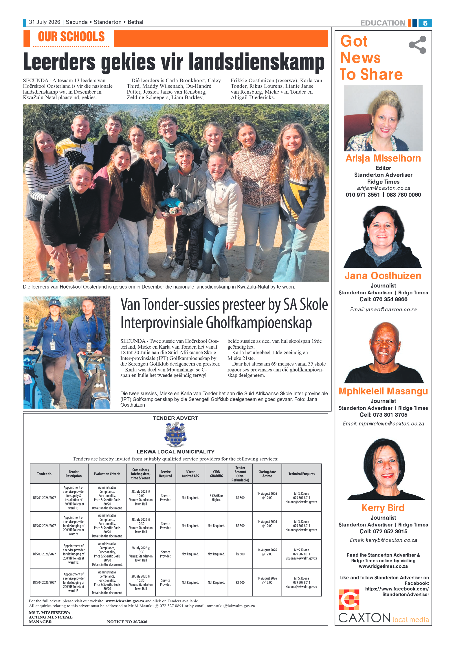 Ridge Times 31 July 2026 page 5