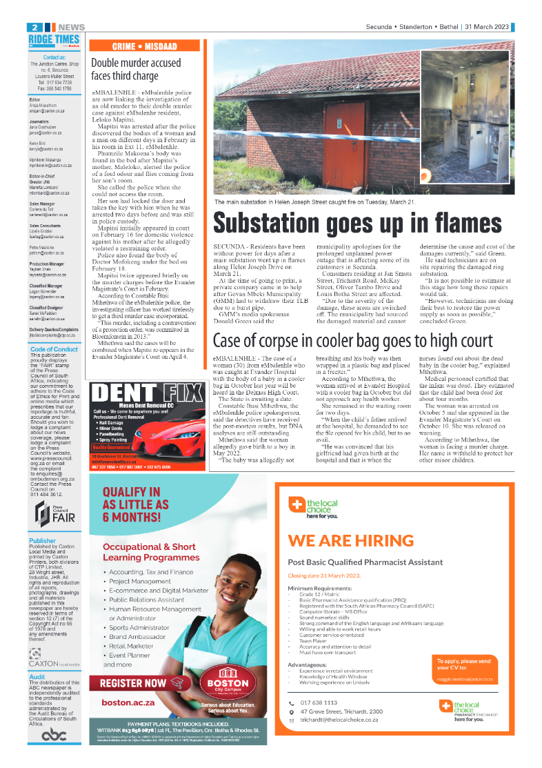 Ridge Times 31 March 2023 page 2