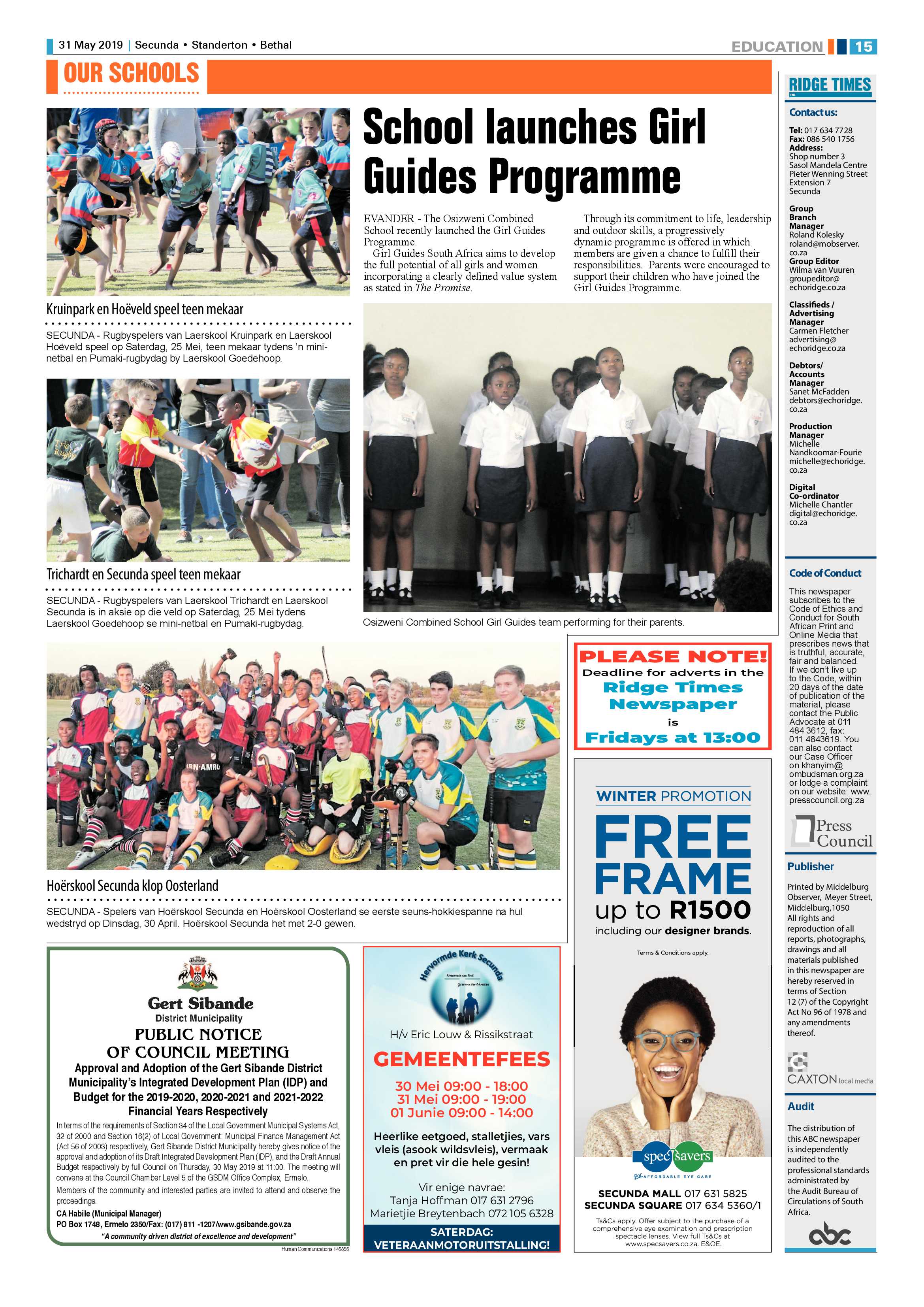 Ridge Times 31 May 2019 page 17