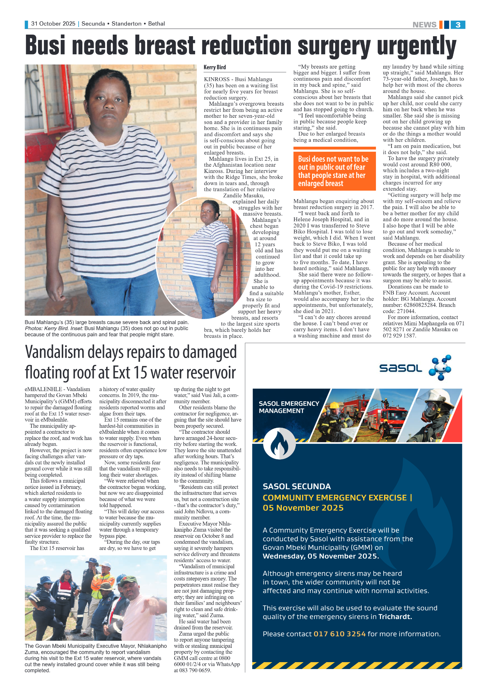 Ridge Times 31 October 2025 page 3