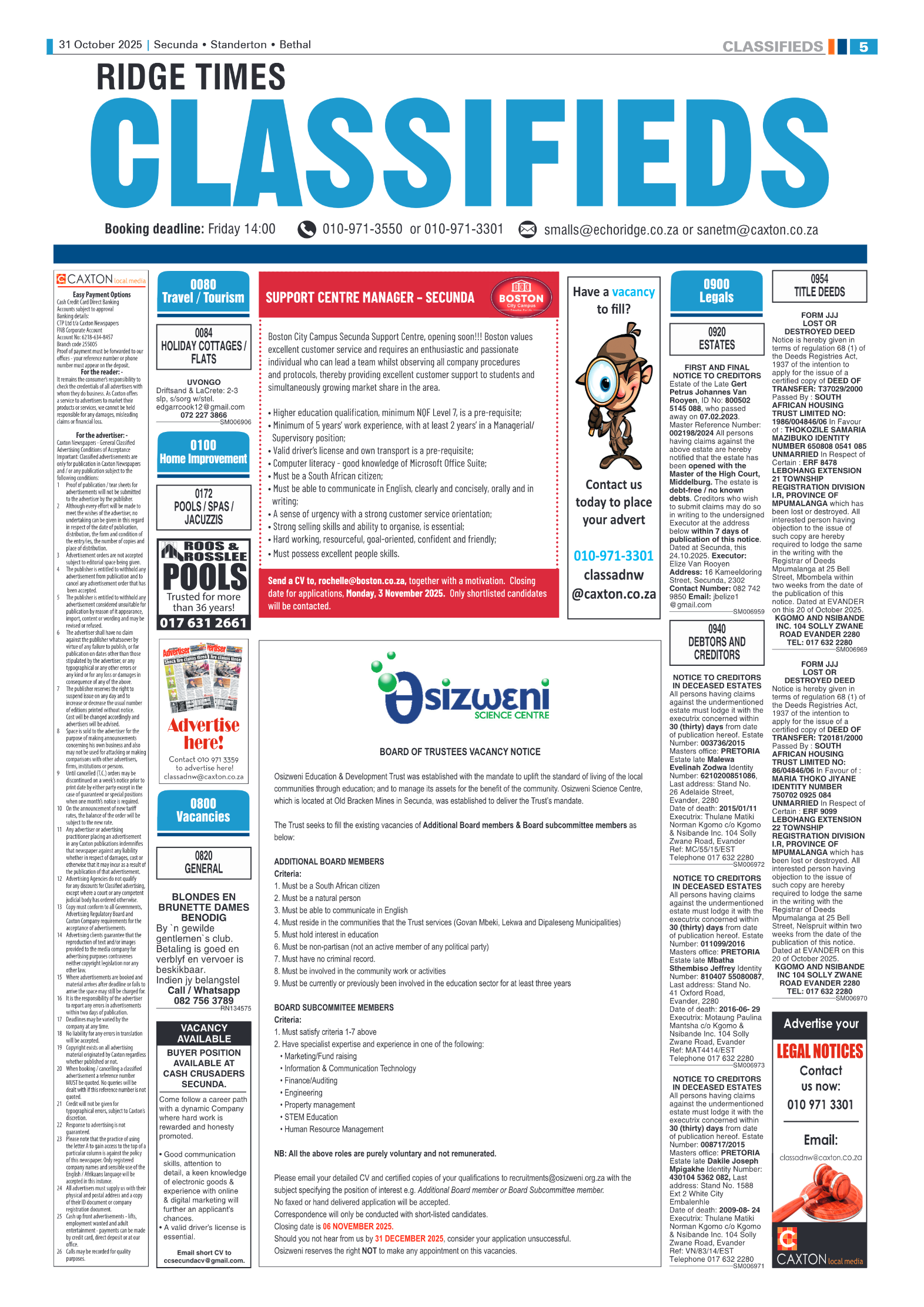 Ridge Times 31 October 2025 page 5