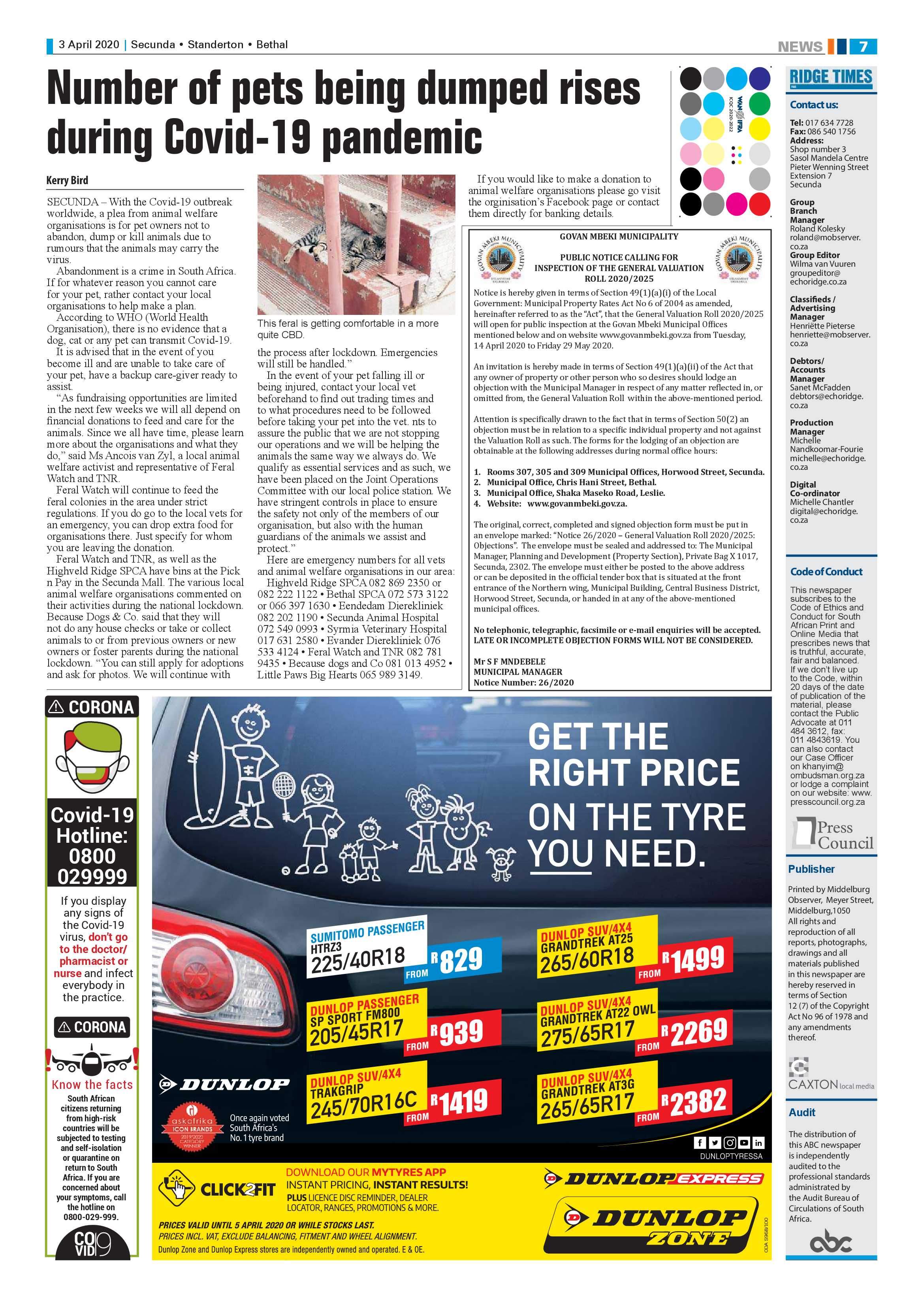 Ridge Times 3 April 2020 page 7
