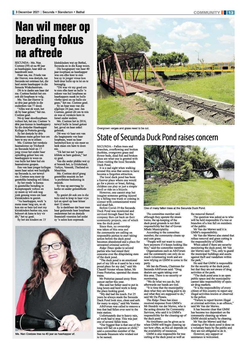Ridge Times 3 December 2021 page 13
