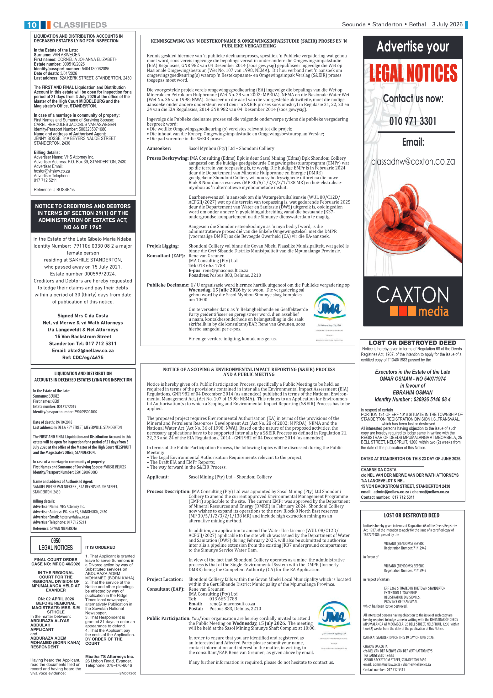 Ridge Times 3 July 2026 page 10
