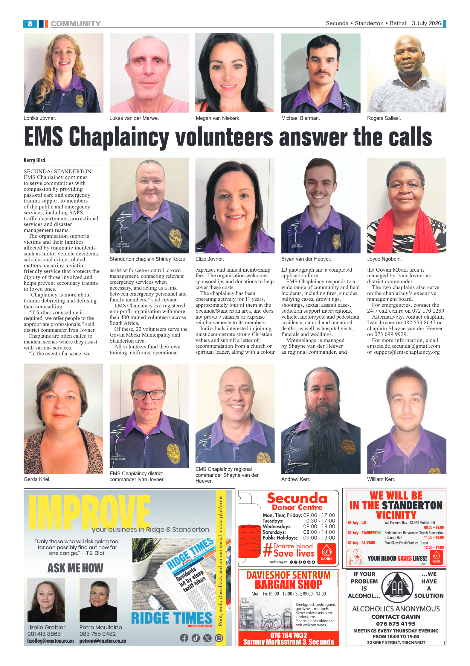 Ridge Times 3 July 2026 page 8