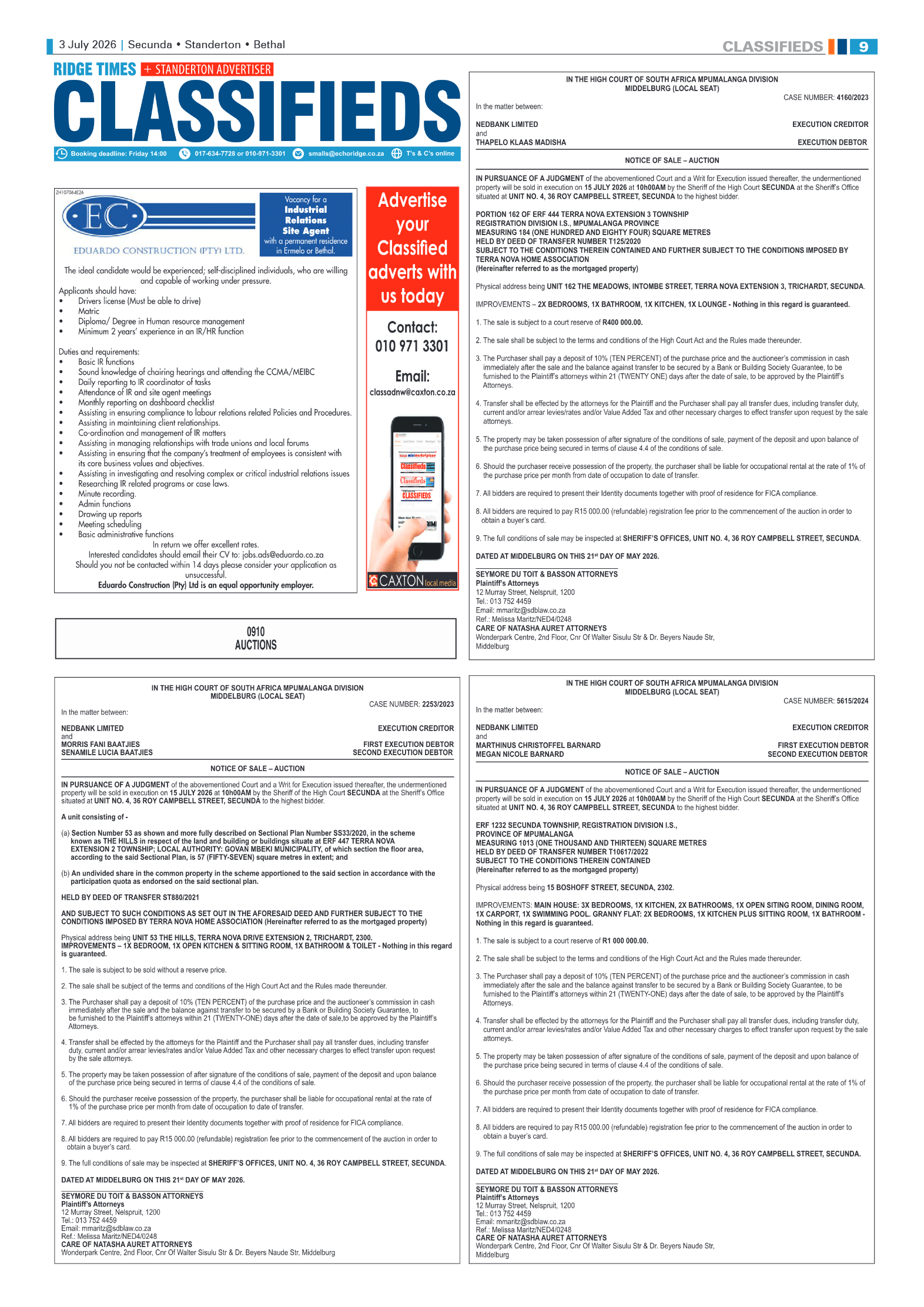 Ridge Times 3 July 2026 page 9