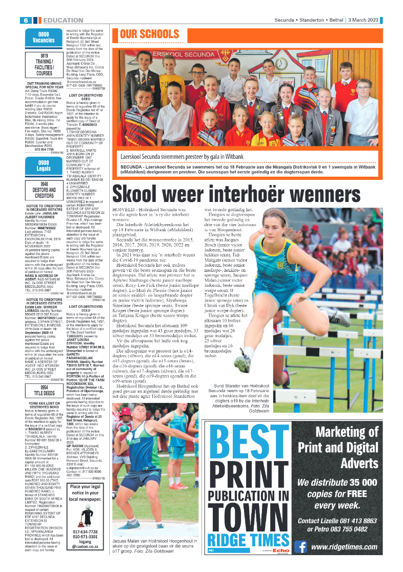 Ridge Times 3 March 2023 page 6