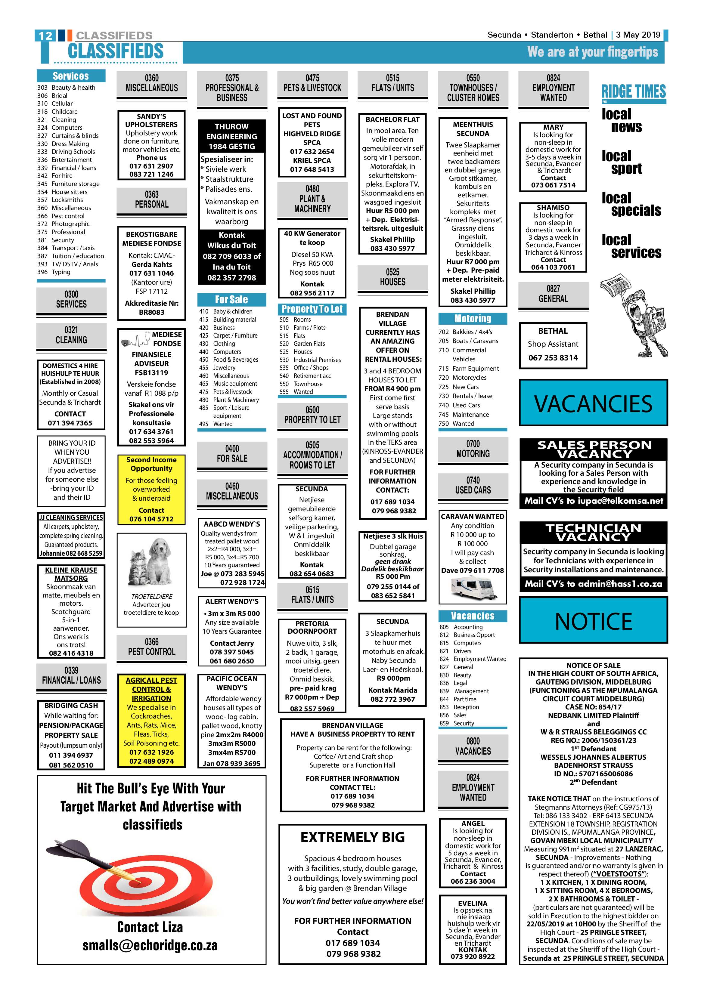 Ridge Times 3 May 2019 page 12