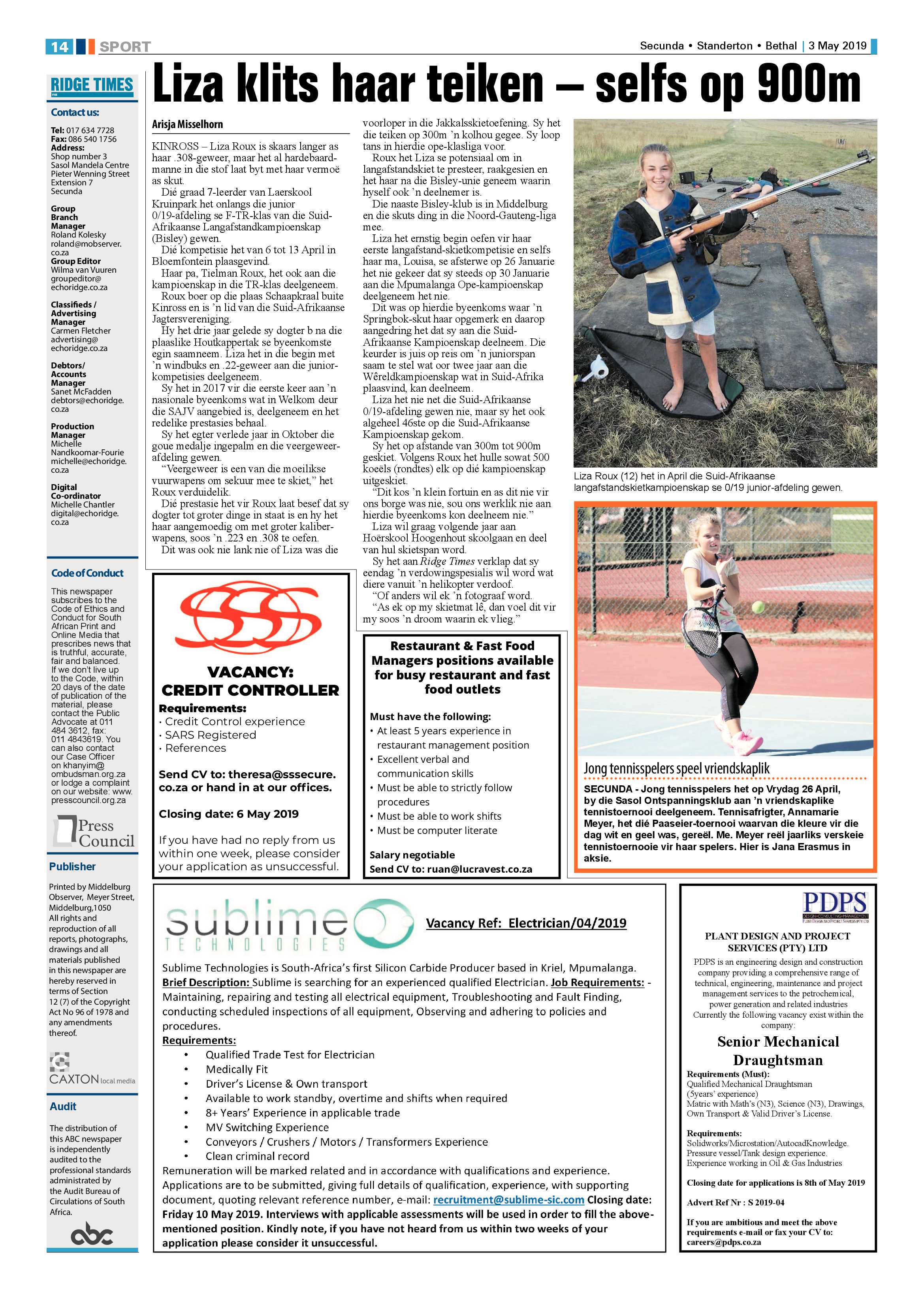 Ridge Times 3 May 2019 page 14