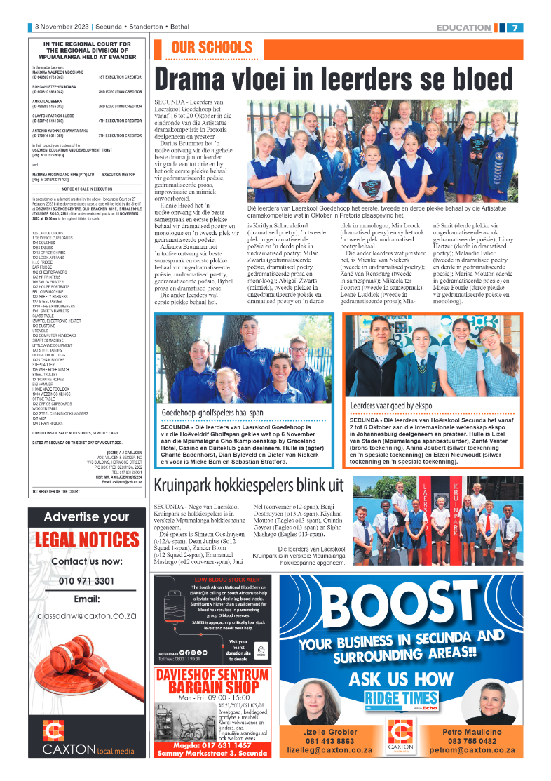 Ridge Times 3 November 2023 page 7