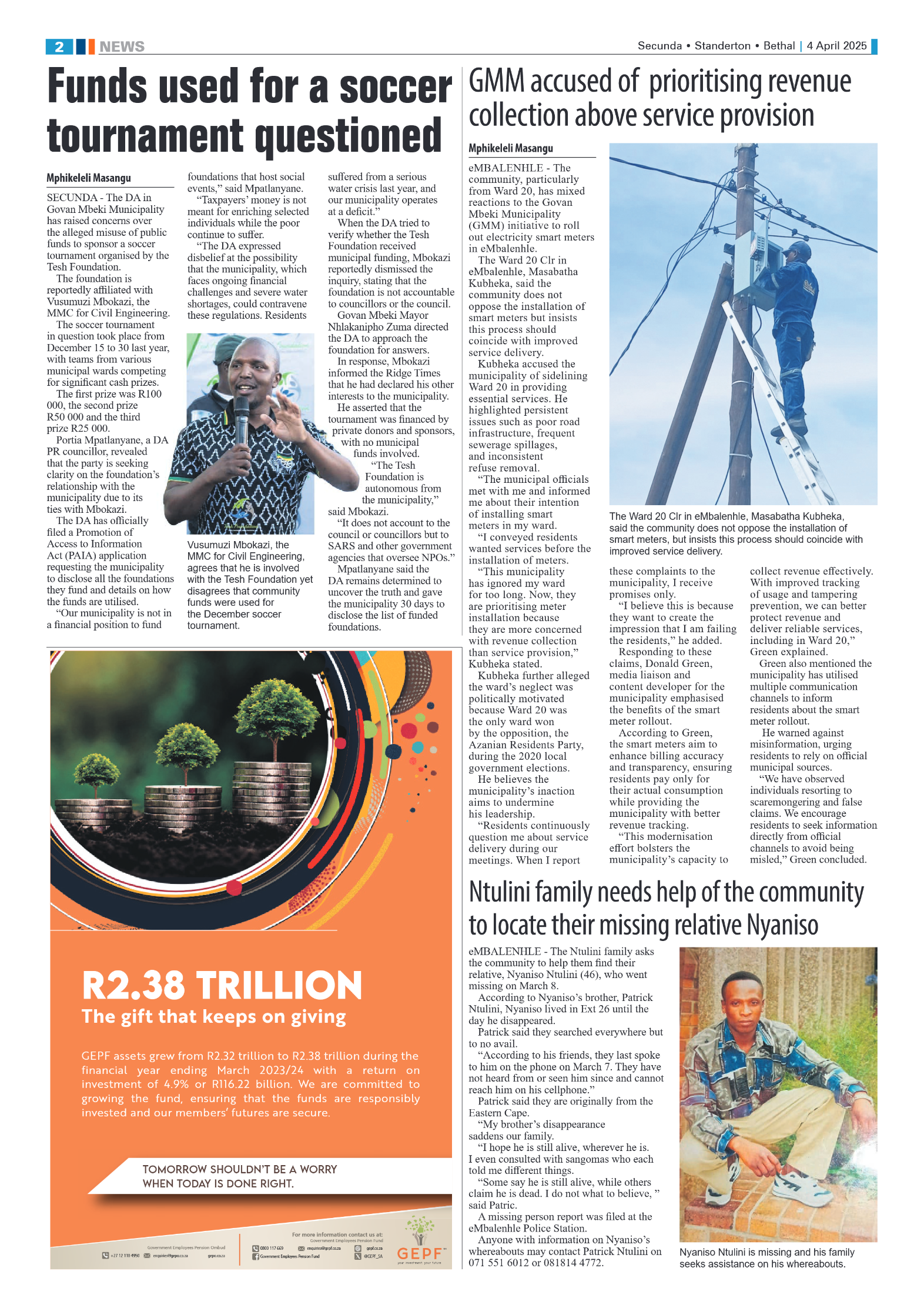Ridge Times 4 April 2025 page 2