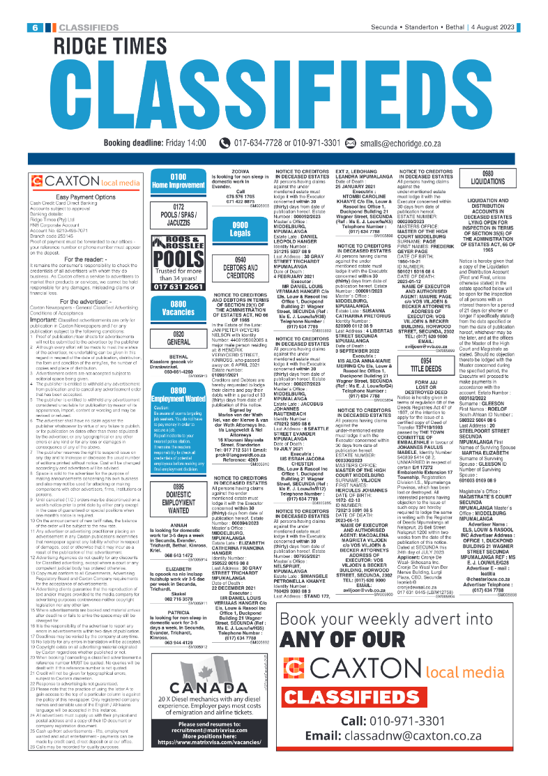 Ridge Times 4 August 2023 page 6