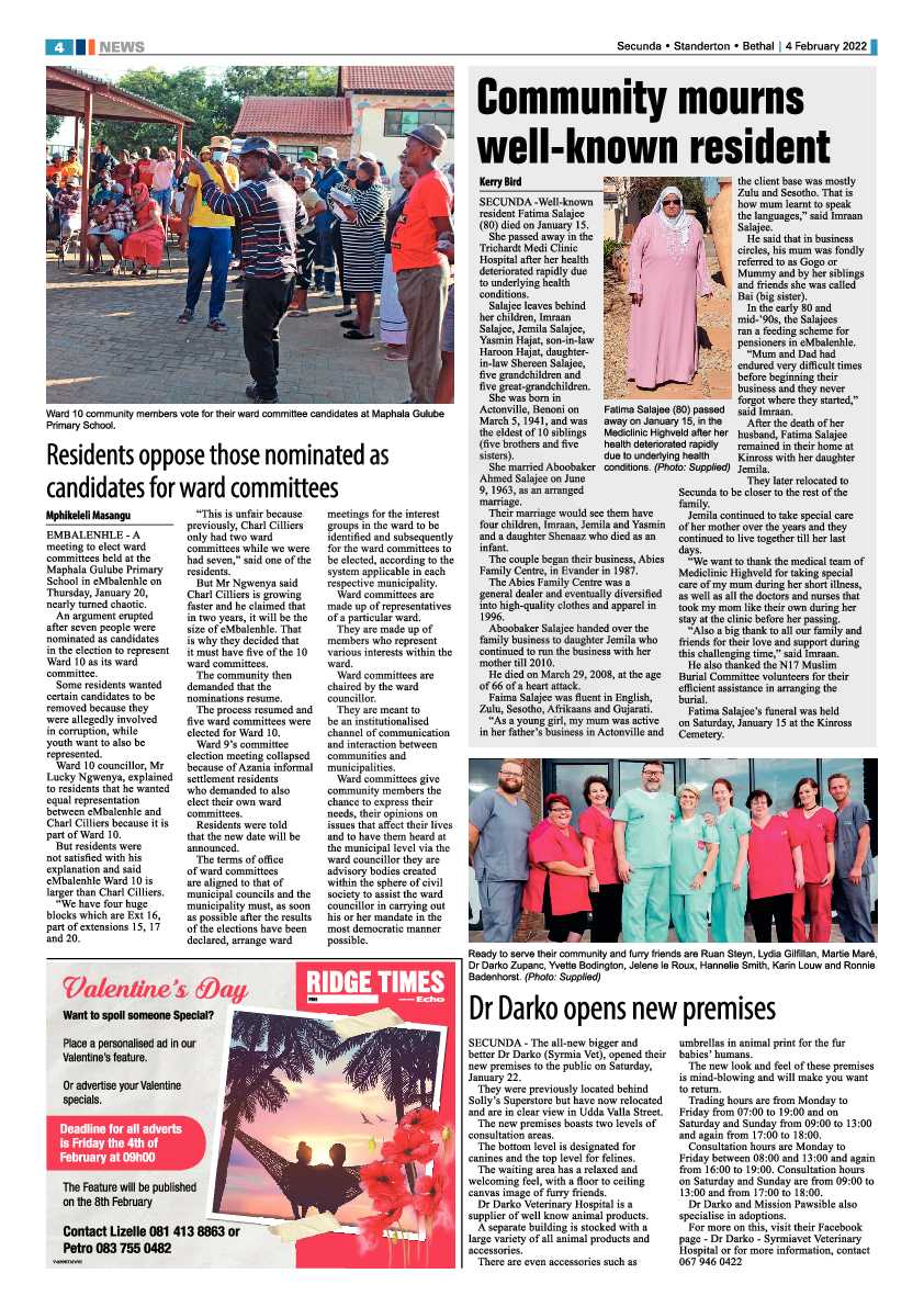 Ridge Times 4 February 2022 page 4