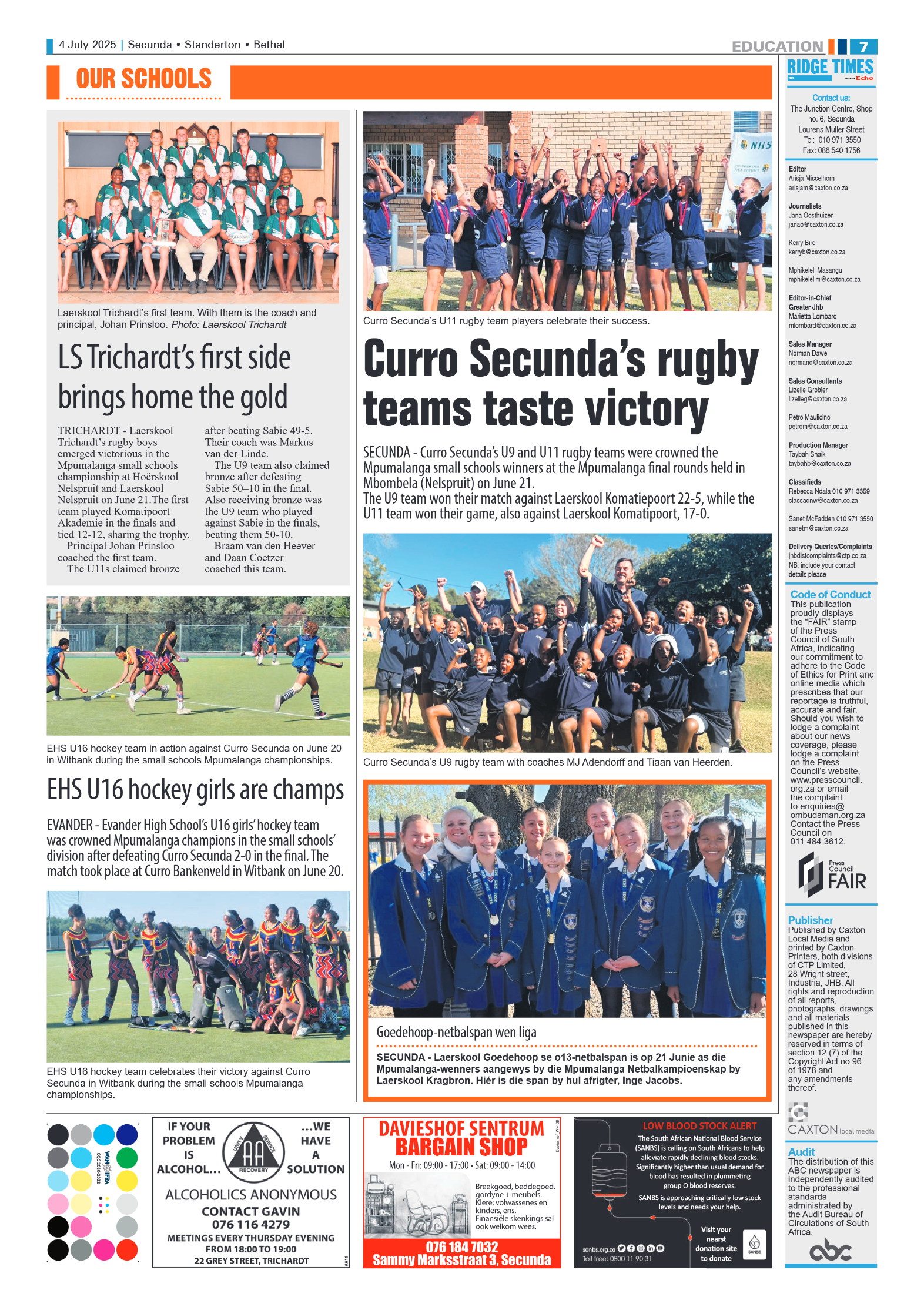 Ridge Times 4 July 2025 page 7