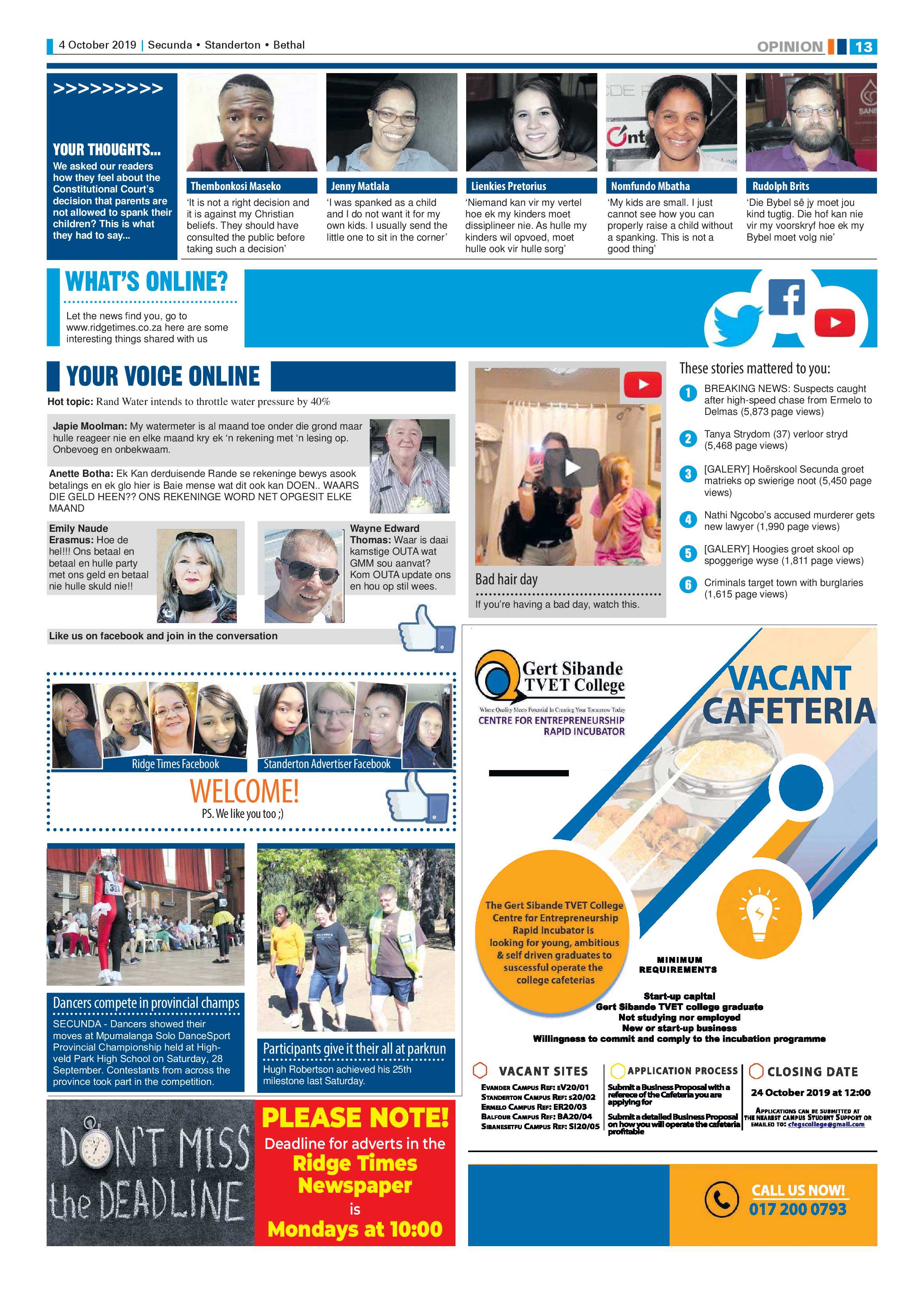 Ridge Times 04 October 2019 page 13