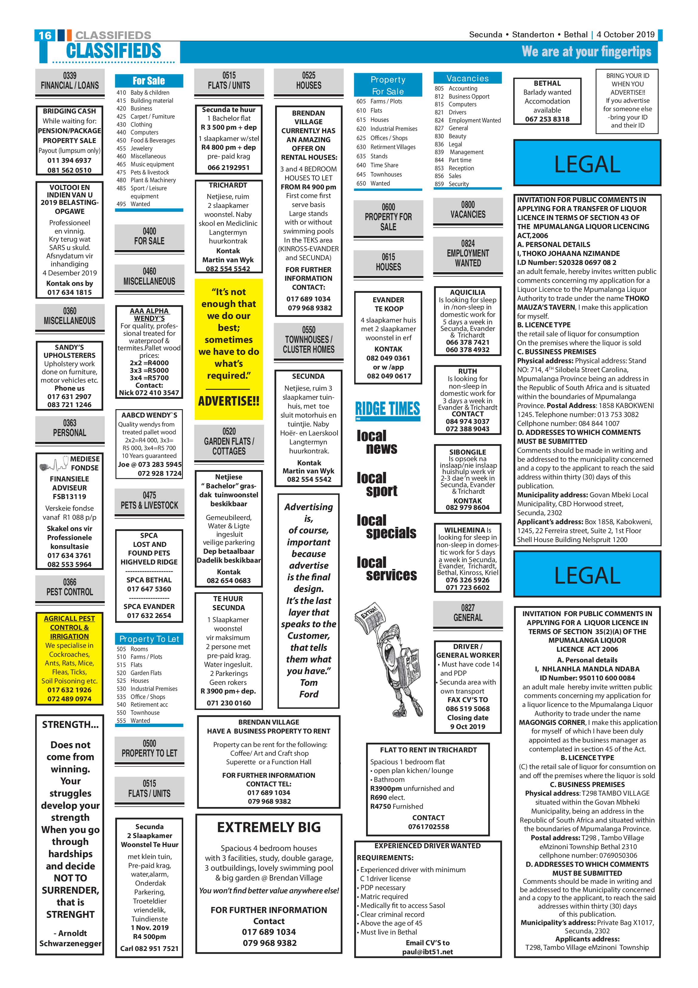 Ridge Times 04 October 2019 page 16