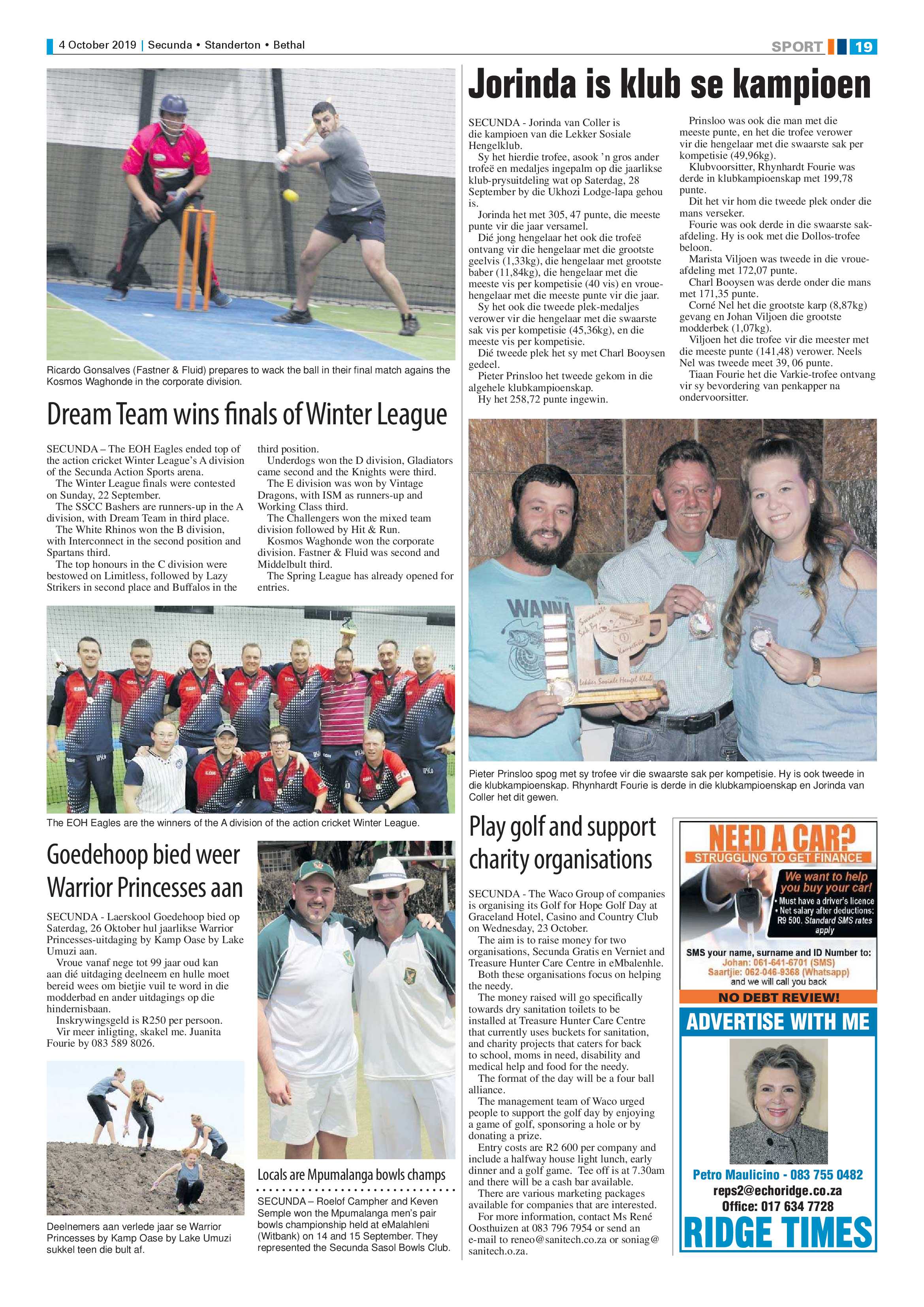 Ridge Times 04 October 2019 page 19