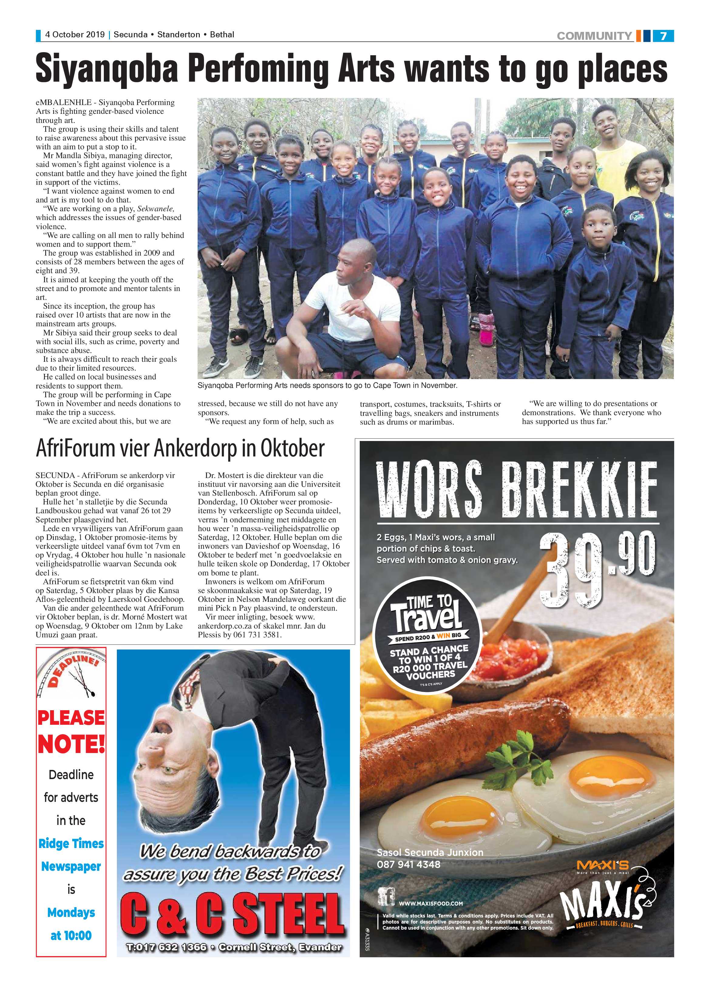Ridge Times 04 October 2019 page 7