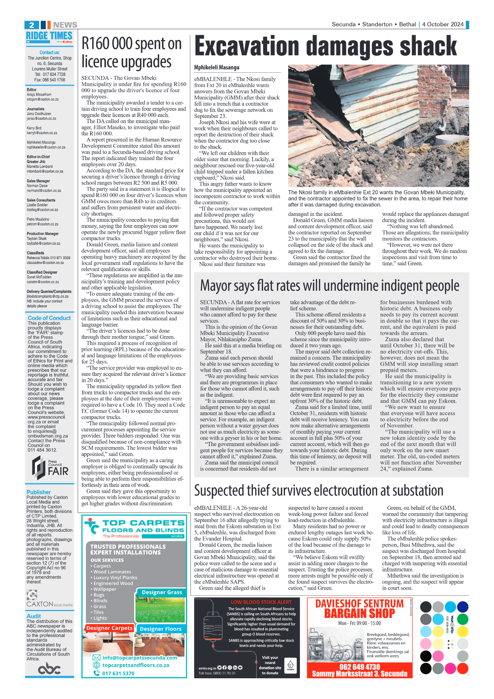 Ridge Times 4 October 2024 page 2