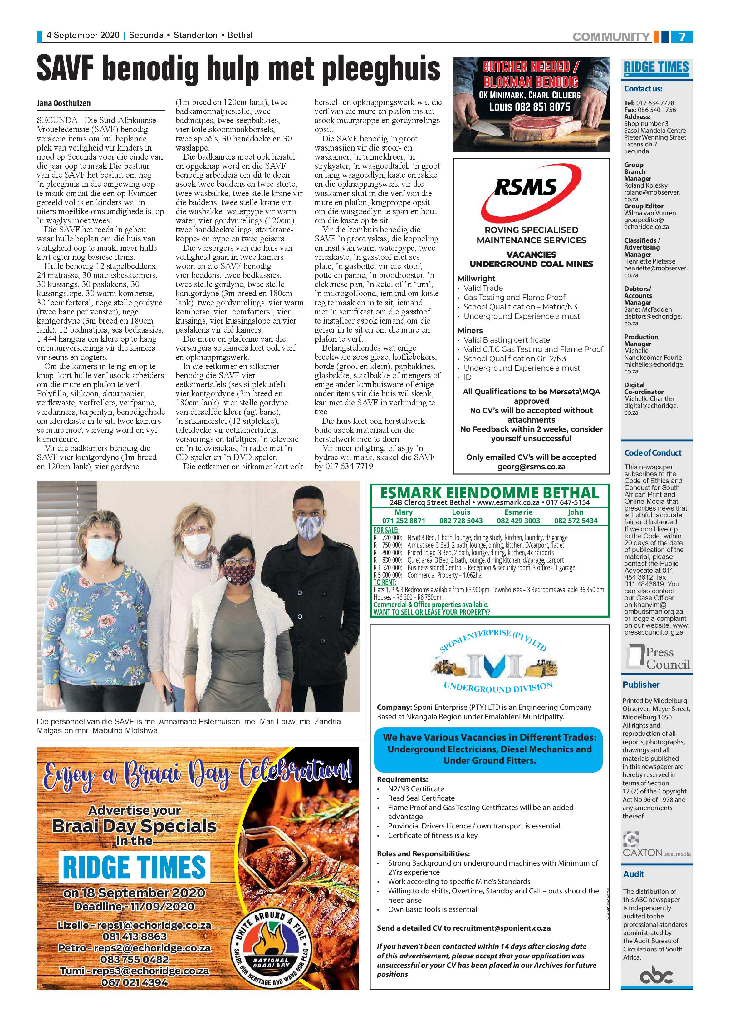 Ridge Times 4 September 2020 page 7