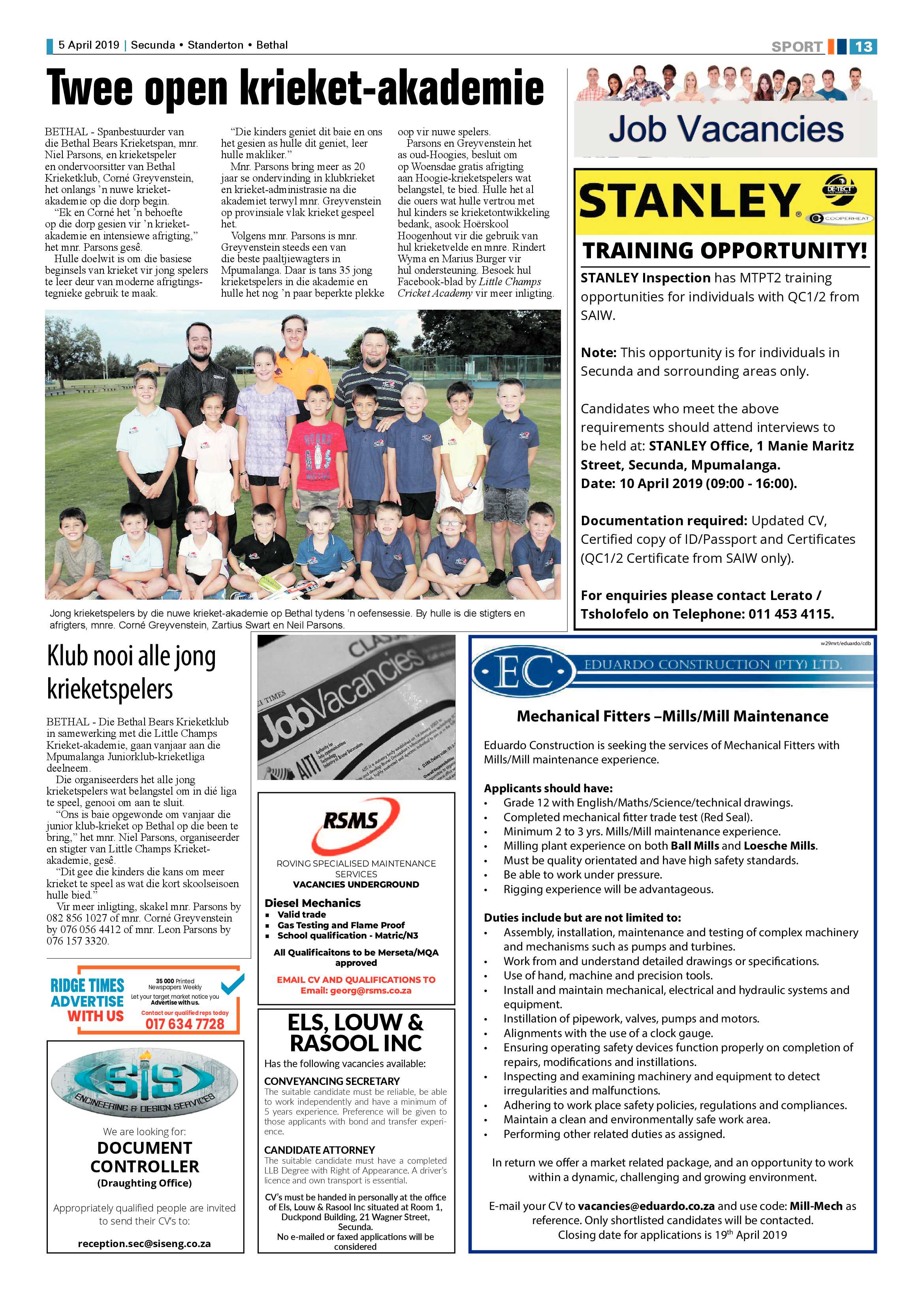 Ridge Times 5 April 2019 page 13