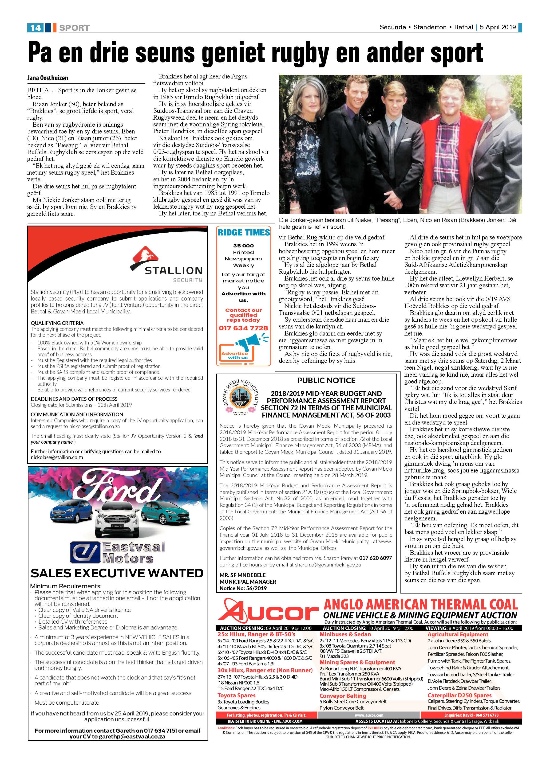 Ridge Times 5 April 2019 page 14