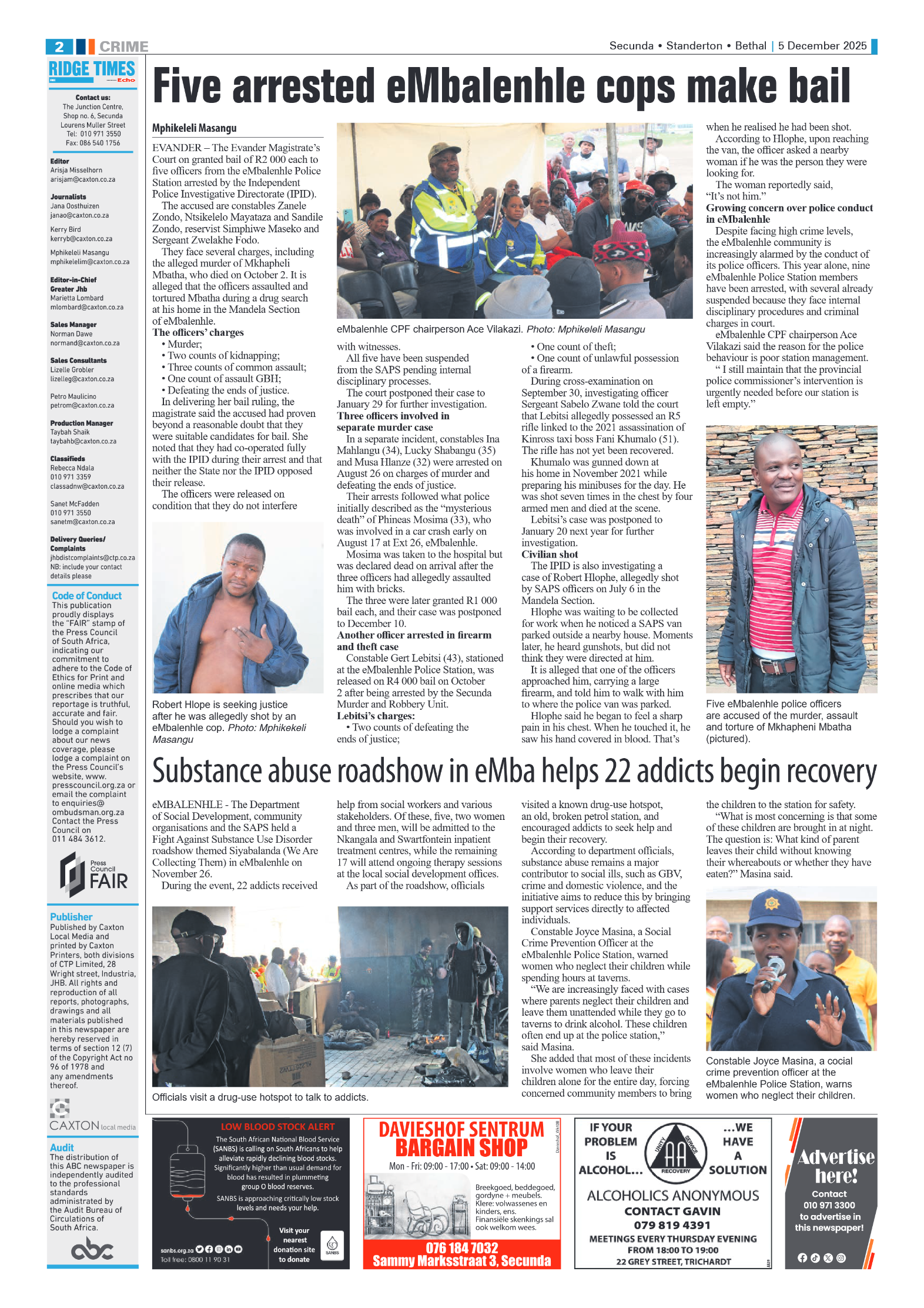 Ridge Times 5 December 2025 page 2